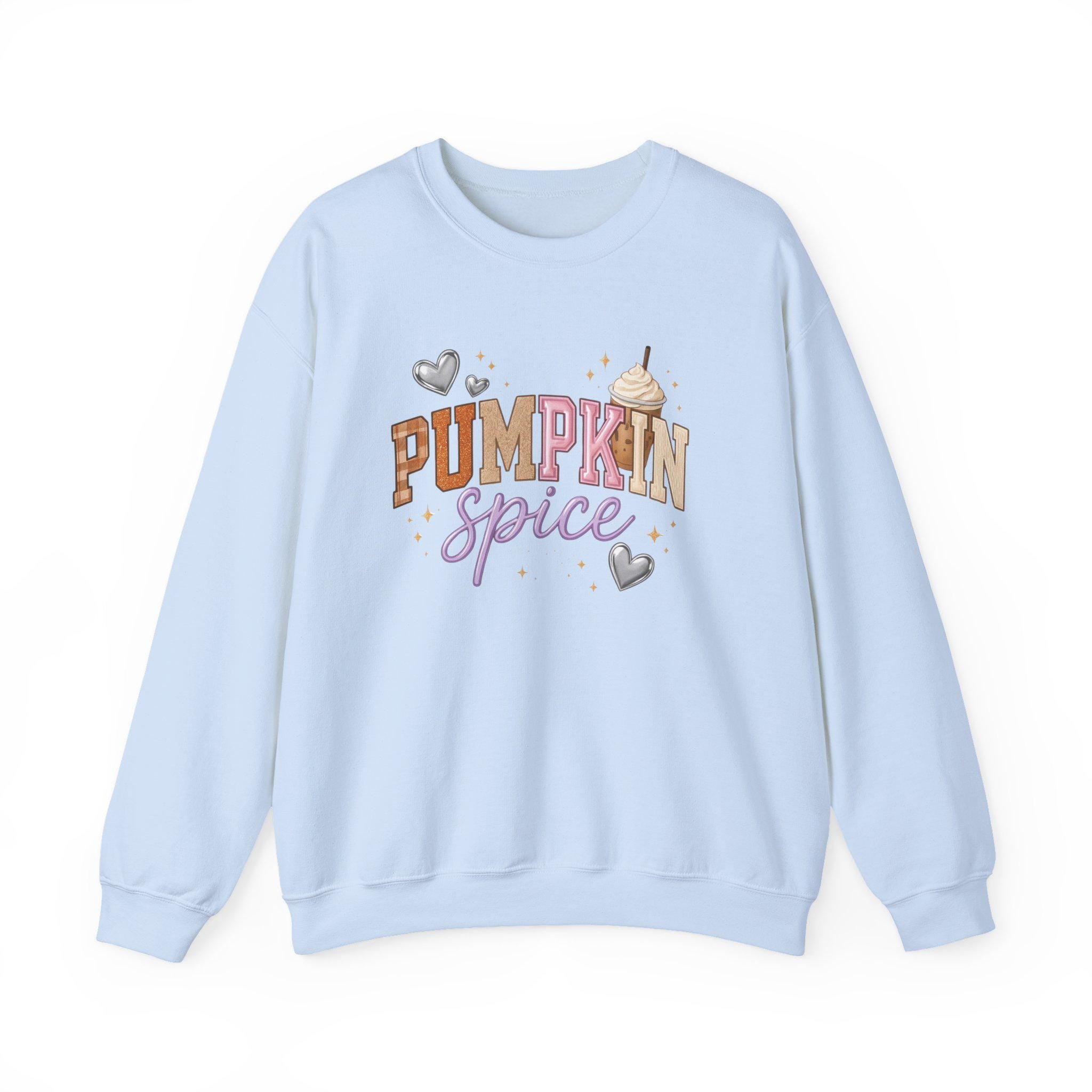 Cozy Autumn Pumpkin Spice Crewneck Sweatshirt - Trendy Fall Vibes Apparel for Seasonal Lovers