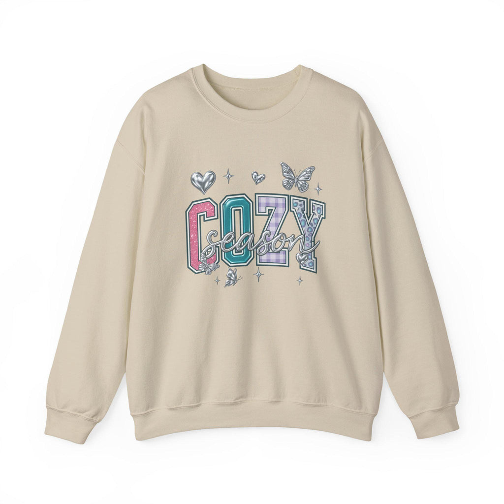 Cozy Season Unisex Crewneck Sweatshirt: Comfortable Cotton-Poly Blend for Casual Wear