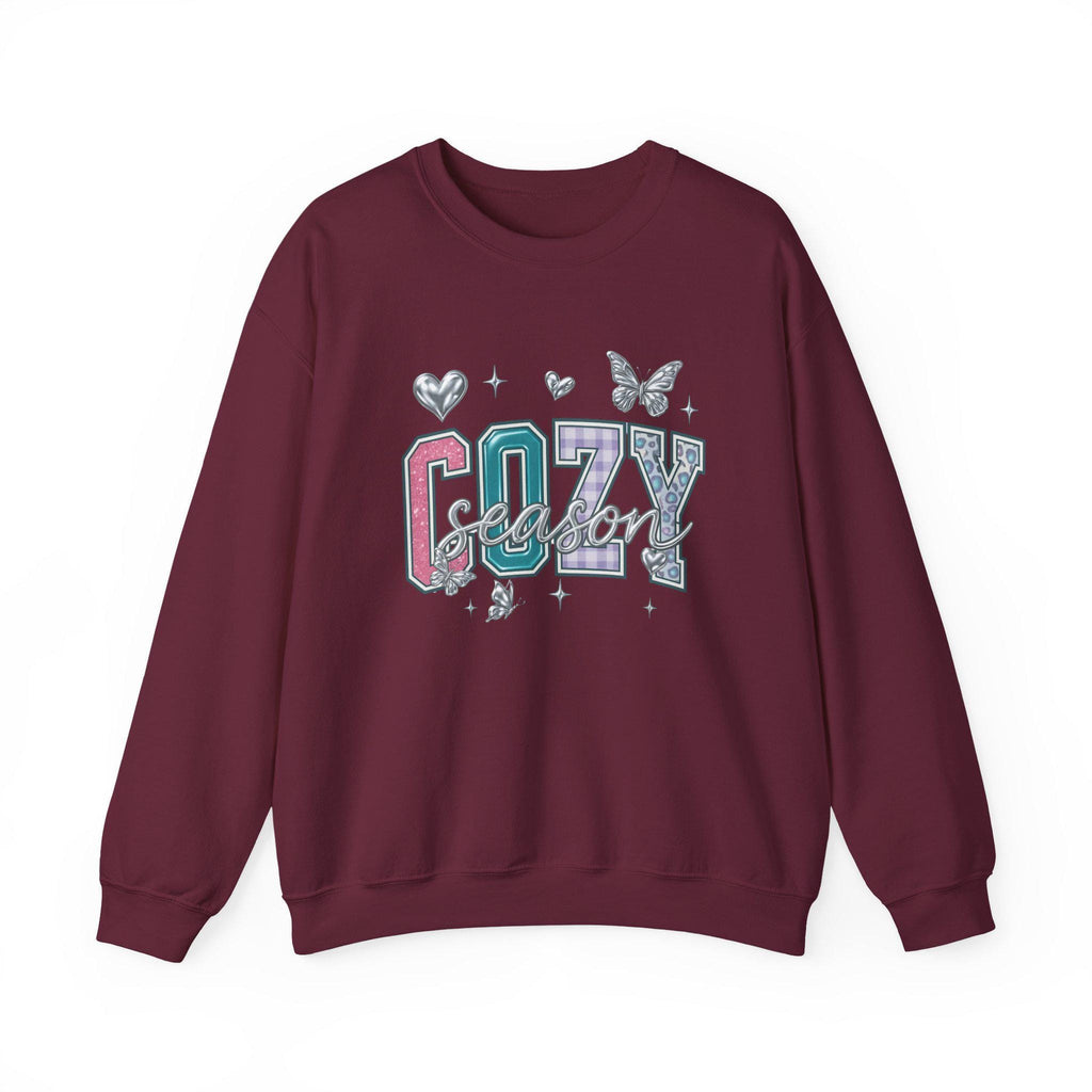 Cozy Season Unisex Crewneck Sweatshirt: Comfortable Cotton-Poly Blend for Casual Wear