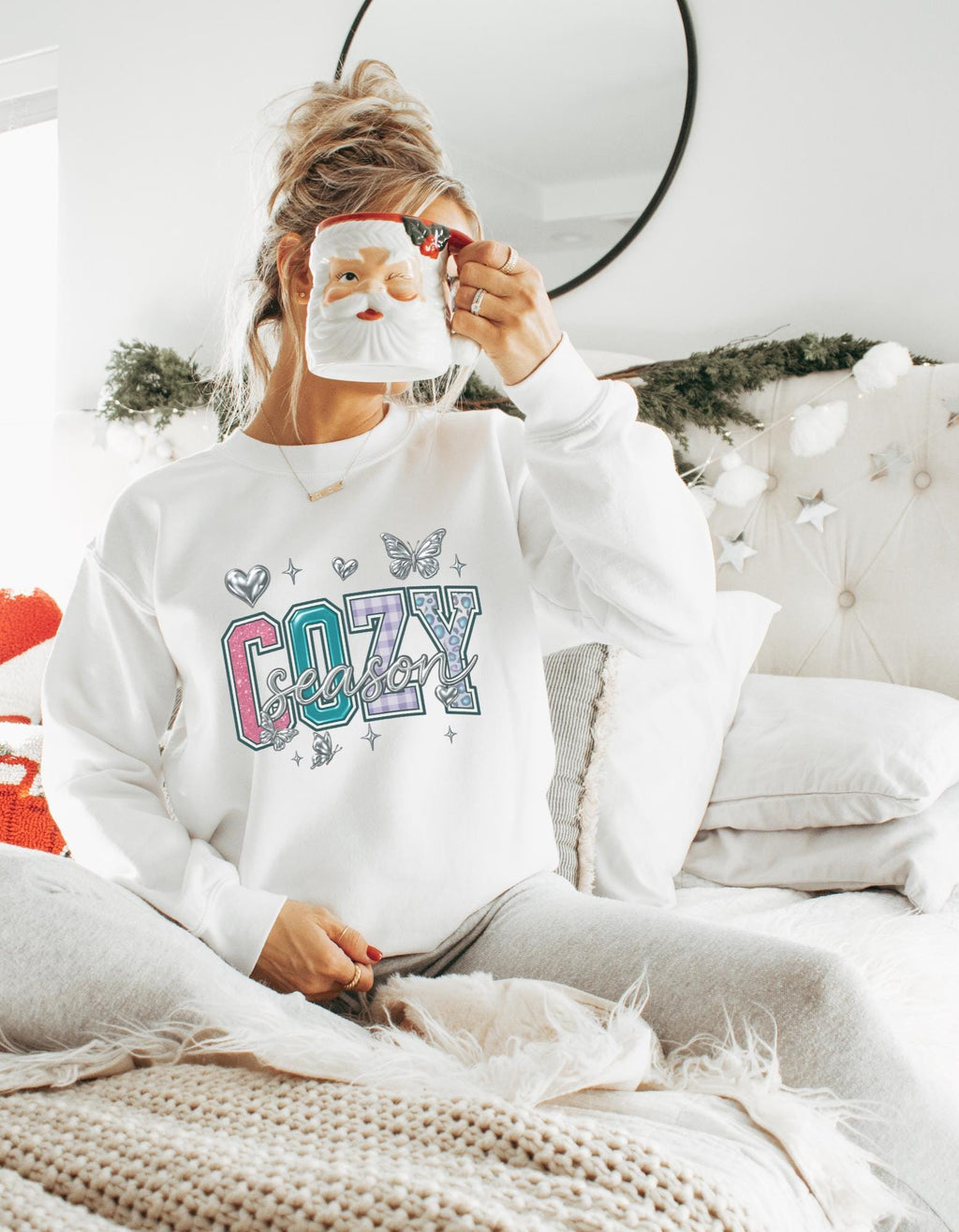 Cozy Season Unisex Crewneck Sweatshirt: Comfortable Cotton-Poly Blend for Casual Wear