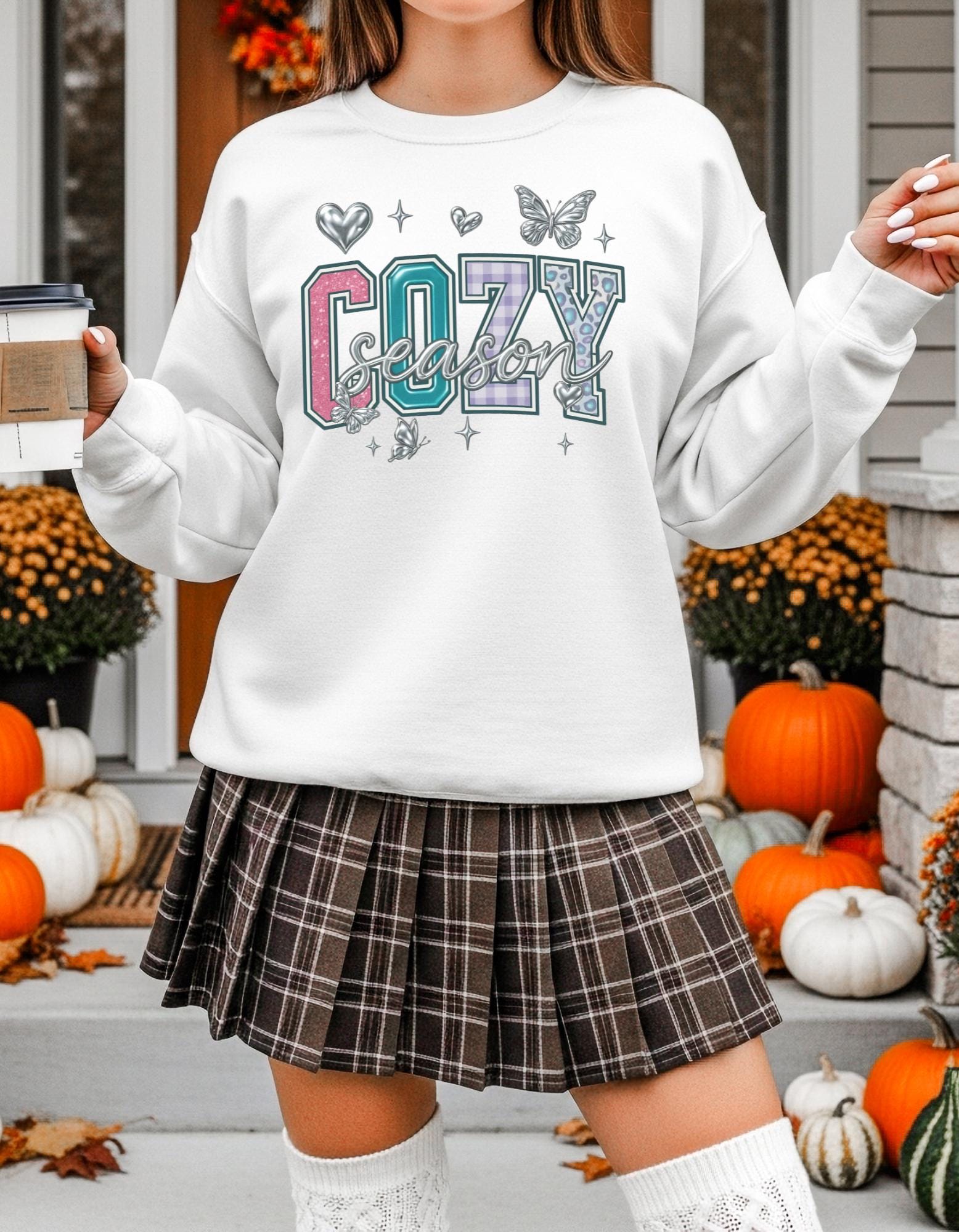 Cozy Season Unisex Crewneck Sweatshirt: Comfortable Cotton-Poly Blend for Casual Wear