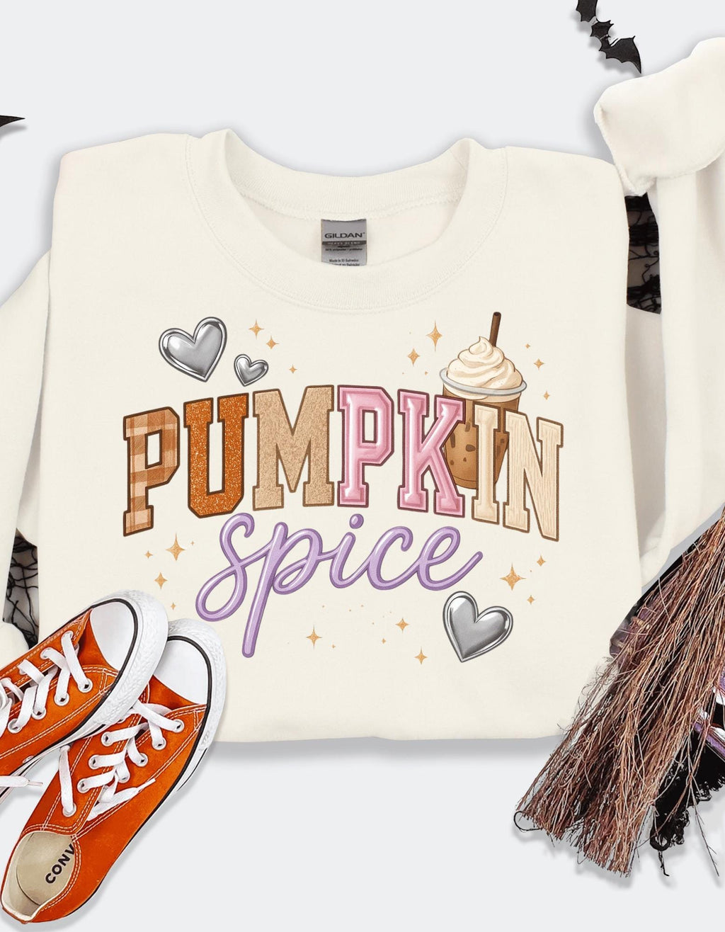 Cozy Autumn Pumpkin Spice Crewneck Sweatshirt - Trendy Fall Vibes Apparel for Seasonal Lovers