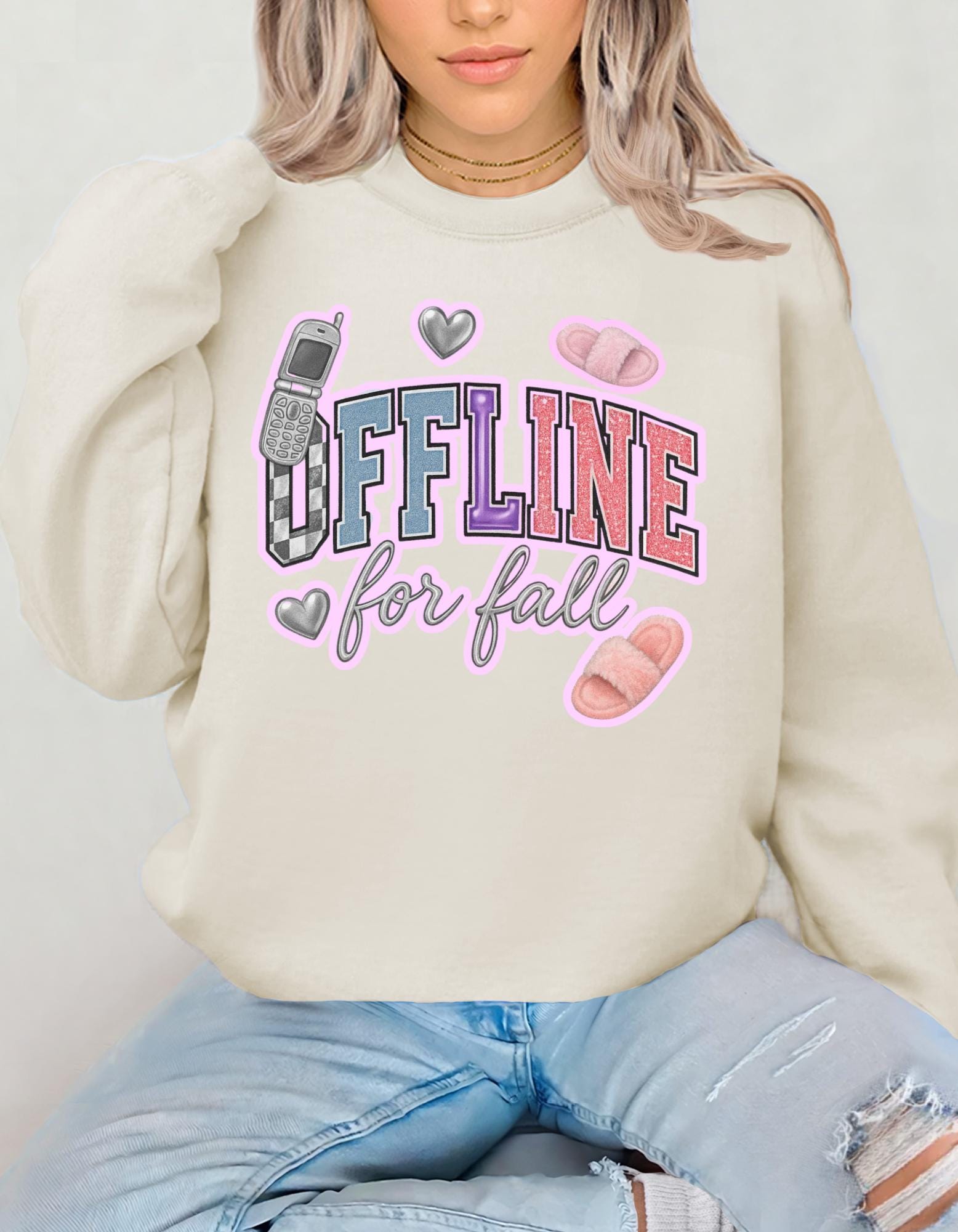 Offline for Fall Crewneck Sweatshirt – Cozy Autumn Style