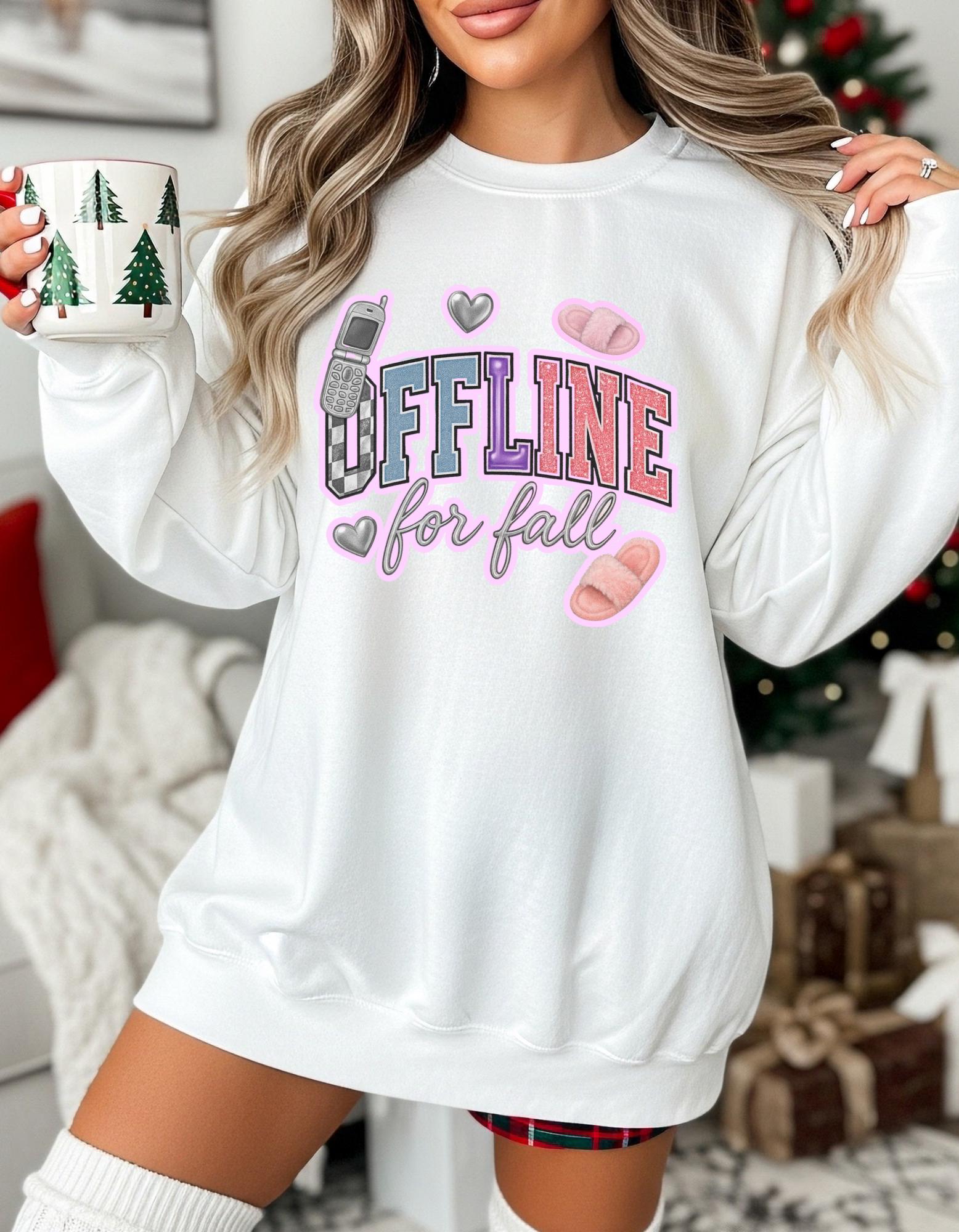 Offline for Fall Crewneck Sweatshirt – Cozy Autumn Style