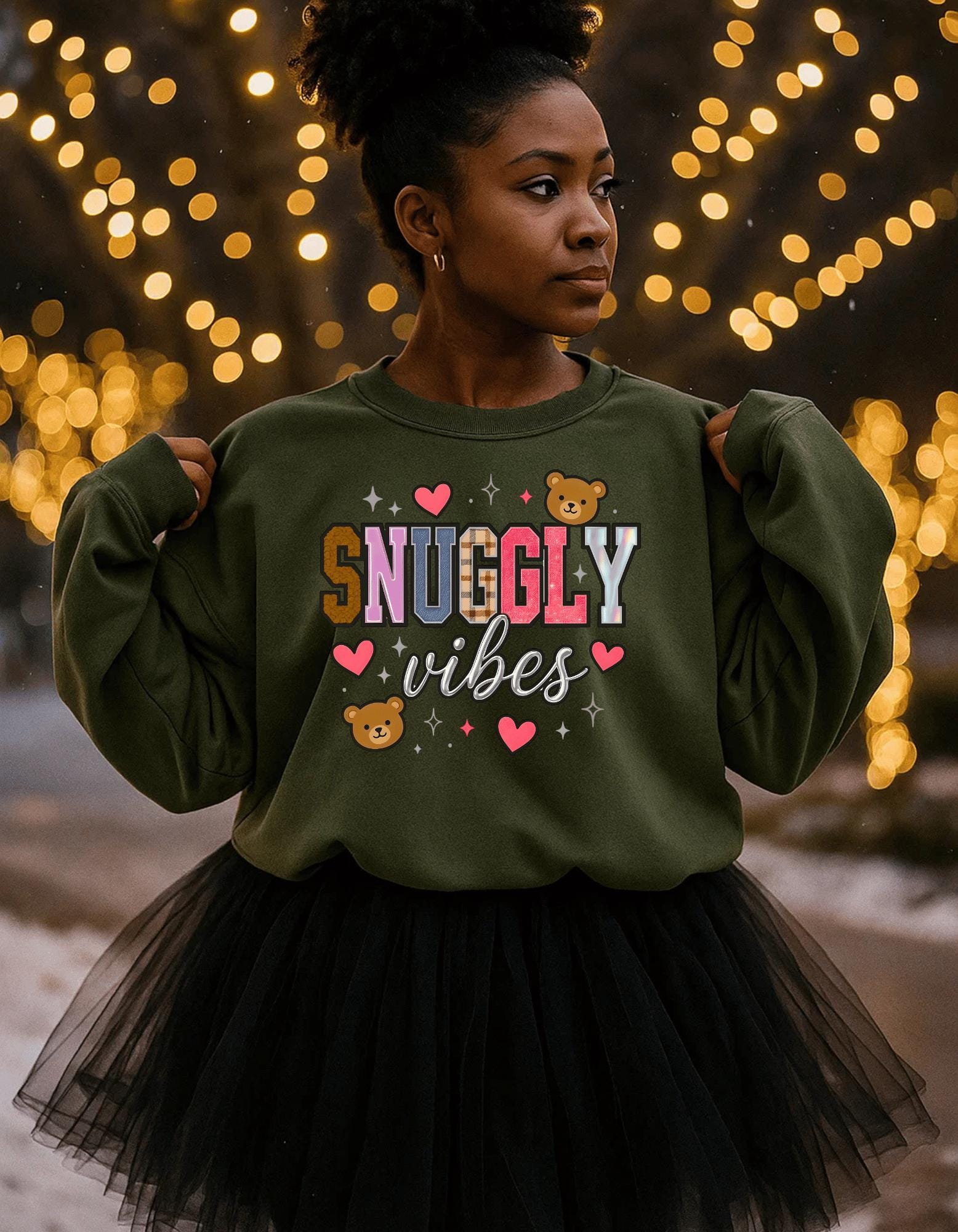 Unisex Snuggly Vibes Crewneck: Cozy Comfort Sweatshirt for Casual Lounging & Everyday Wear