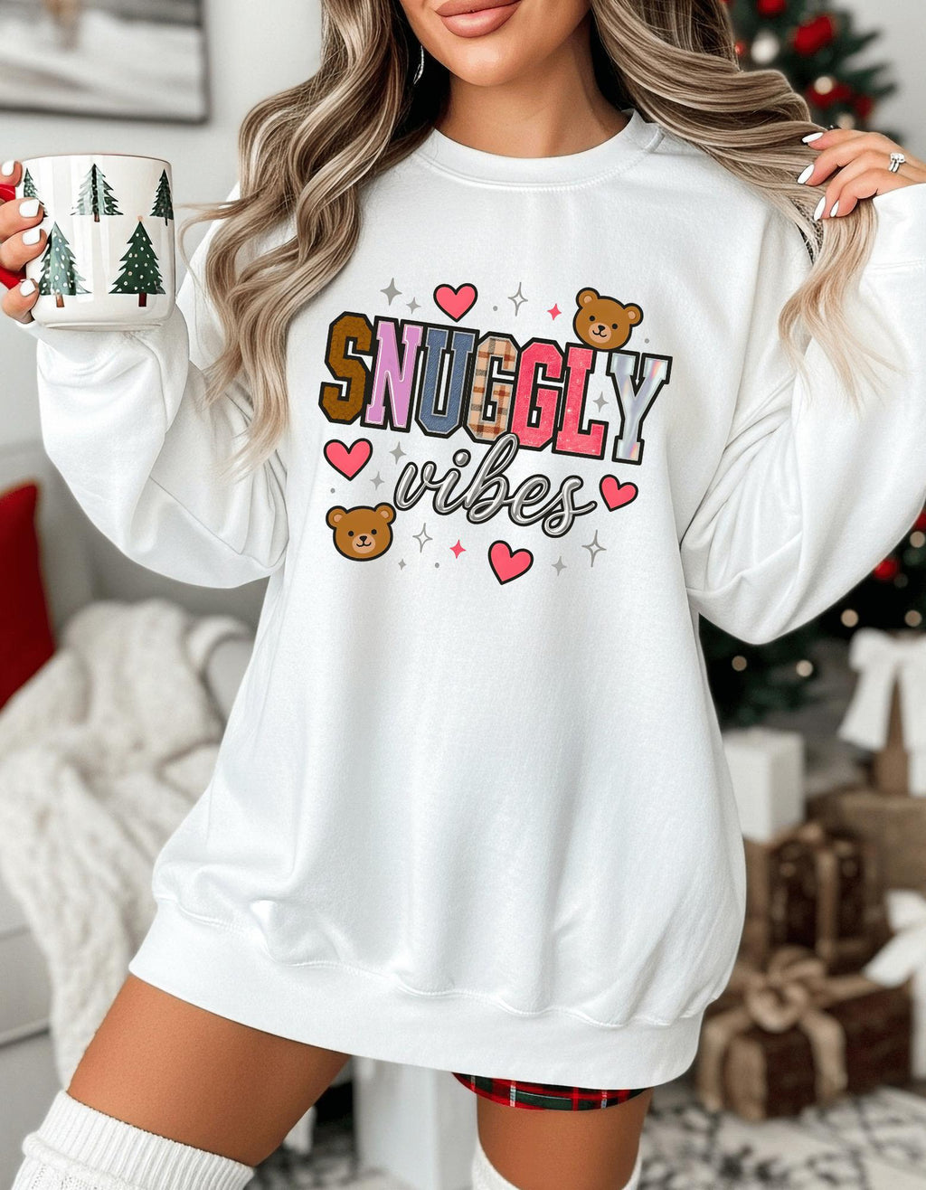 Unisex Snuggly Vibes Crewneck: Cozy Comfort Sweatshirt for Casual Lounging & Everyday Wear