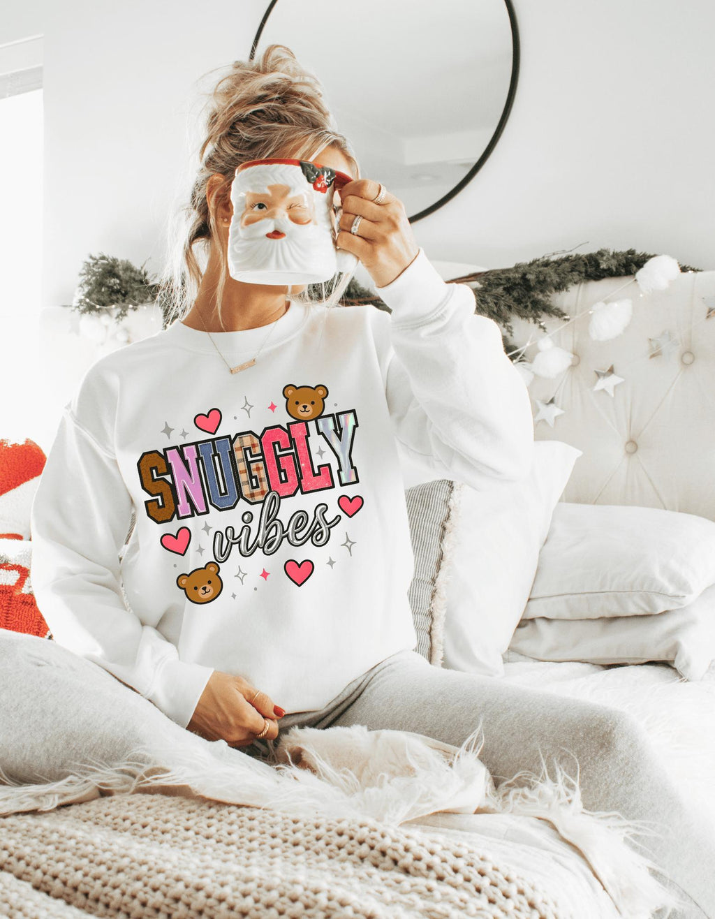Unisex Snuggly Vibes Crewneck: Cozy Comfort Sweatshirt for Casual Lounging & Everyday Wear