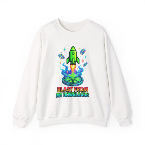 90s Rocket Graphic Sweatshirt: Retro Music Lover Pullover