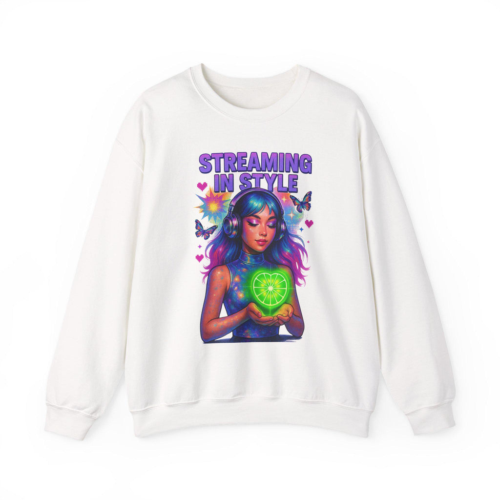 Retro Limewire Heart Crewneck: Retro Music Lover Pullover Sweatshirt for millennials Street Style