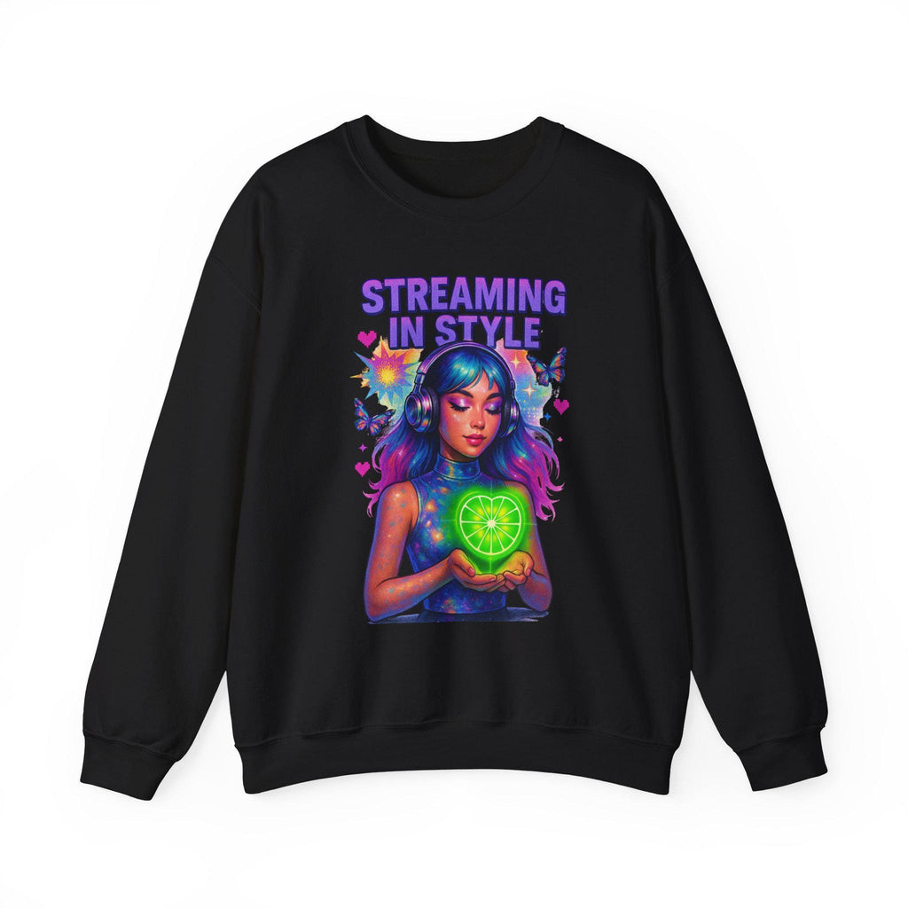 Retro Limewire Heart Crewneck: Retro Music Lover Pullover Sweatshirt for millennials Street Style