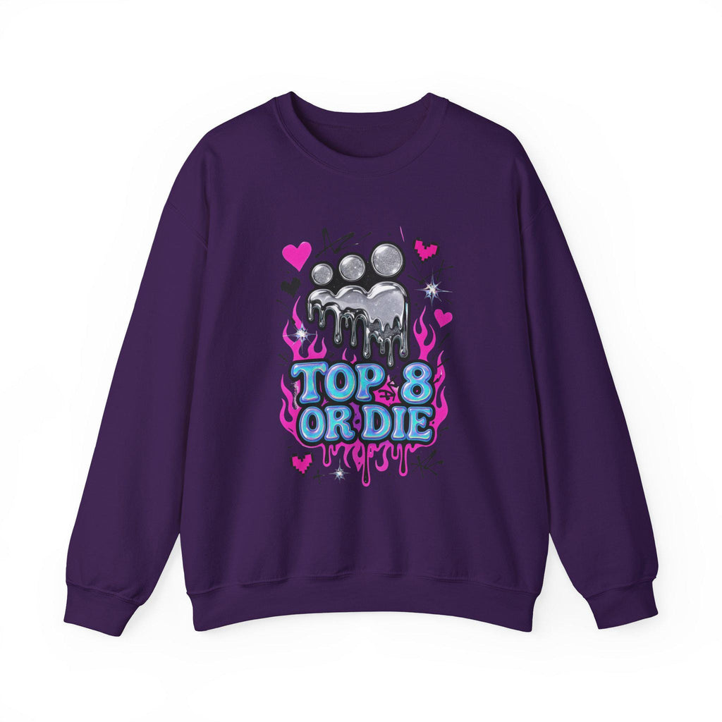 Retro MySpace Top 8 Sweatshirt: Y2K Nostalgia Social Media Throwback Fashion Unisex Pullover