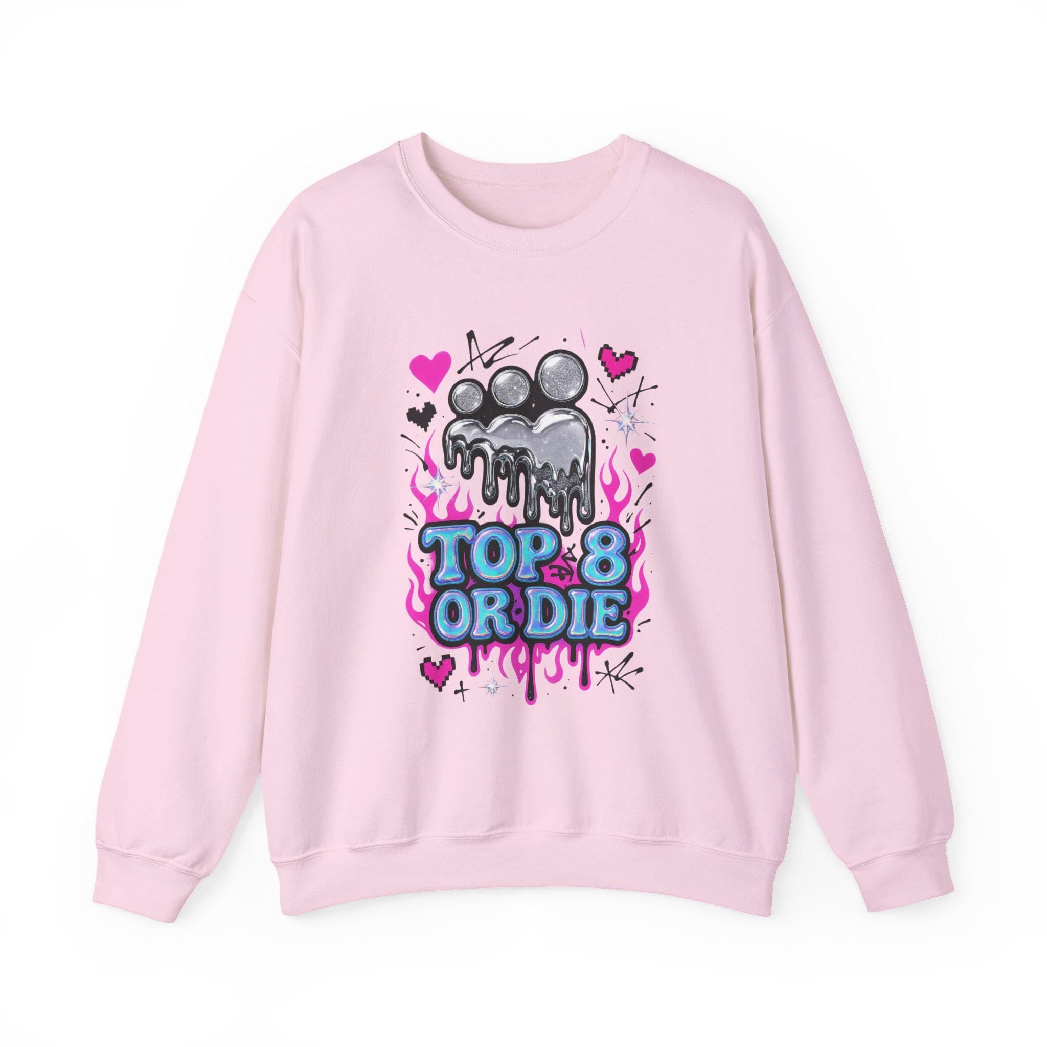 Retro MySpace Top 8 Sweatshirt: Y2K Nostalgia Social Media Throwback Fashion Unisex Pullover