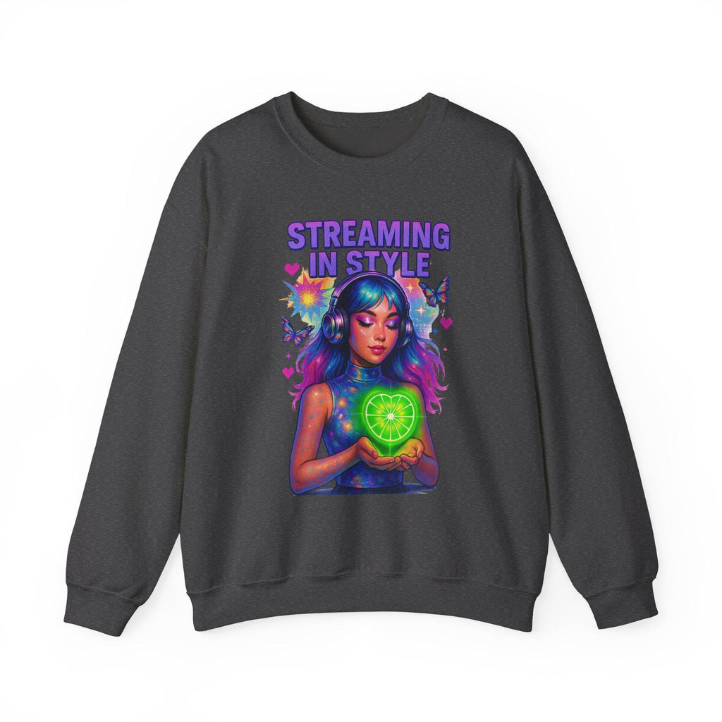 Retro Limewire Heart Crewneck: Retro Music Lover Pullover Sweatshirt for millennials Street Style