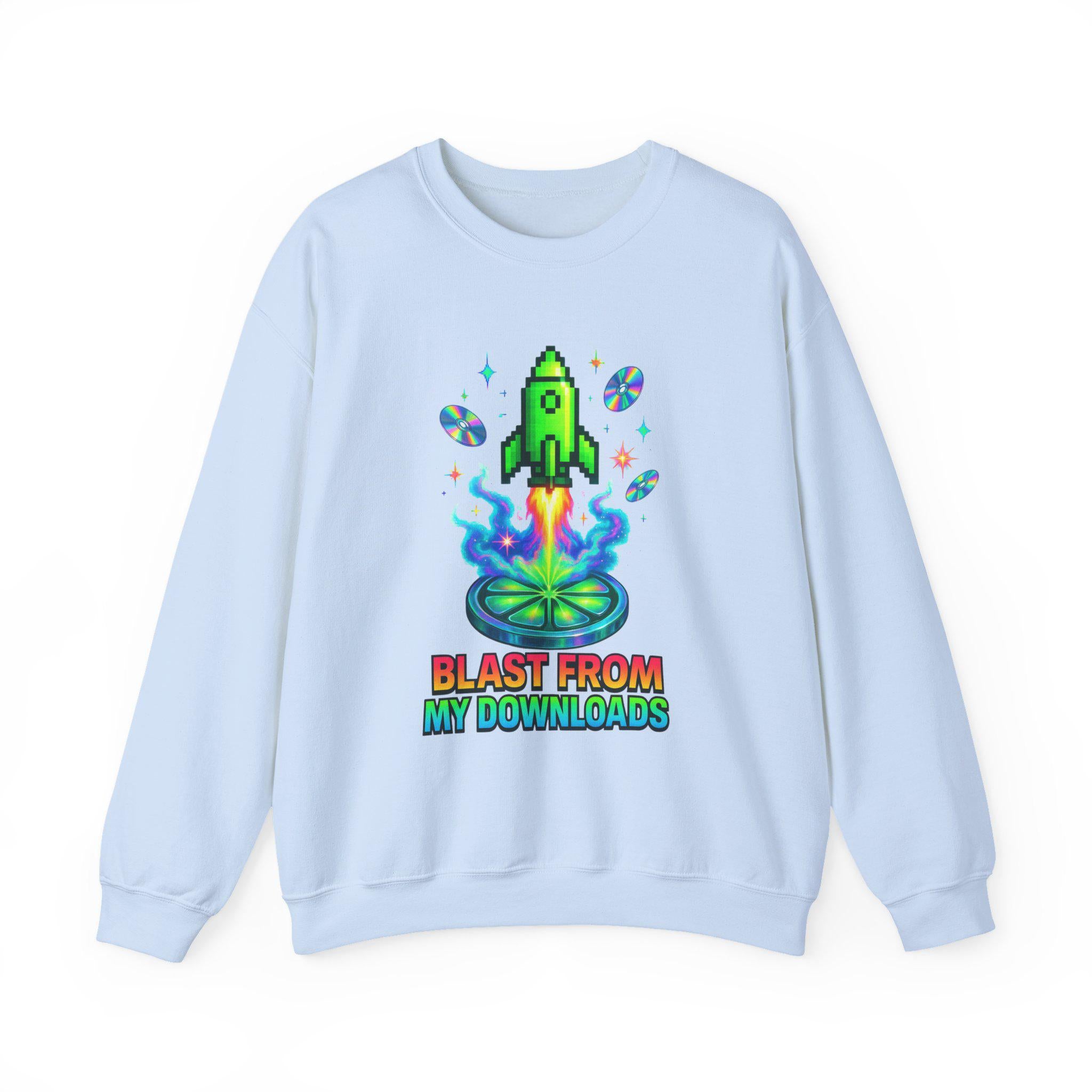 90s Rocket Graphic Sweatshirt: Retro Music Lover Pullover