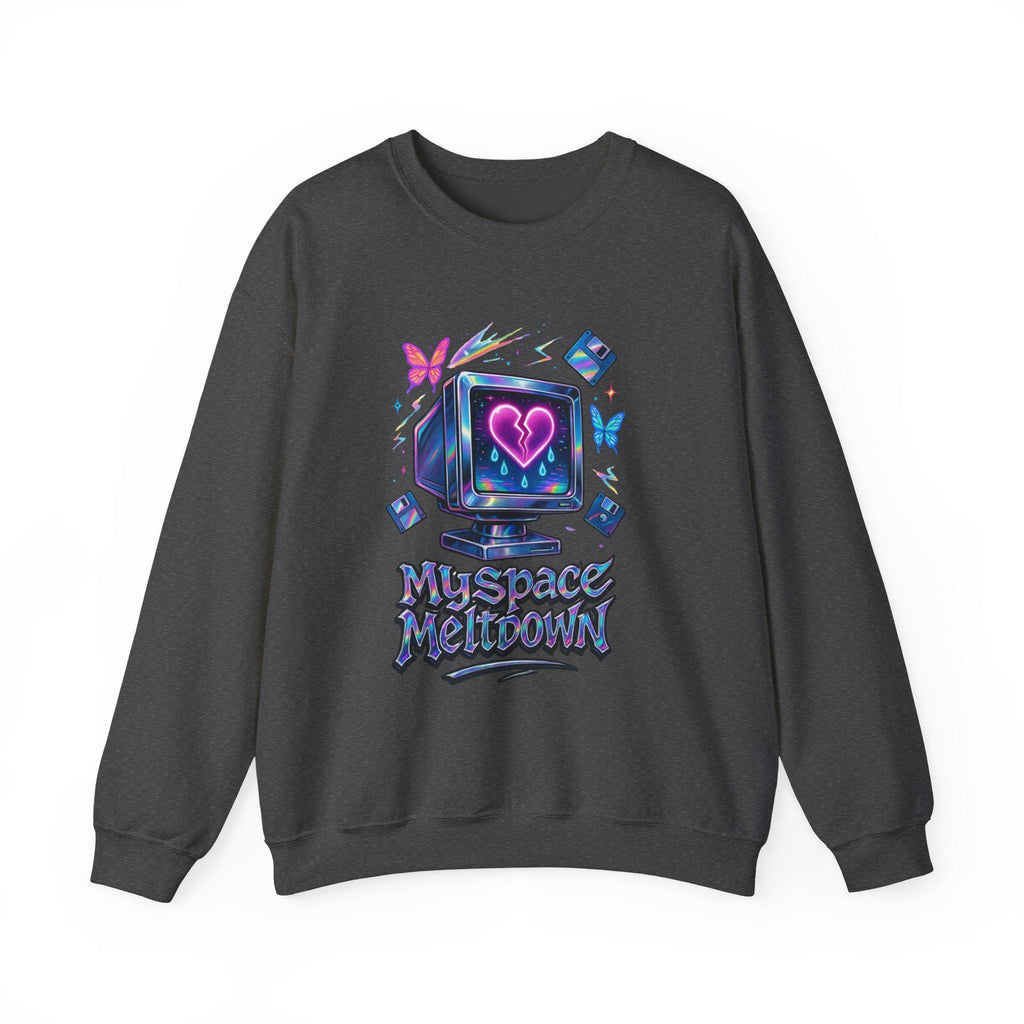Vintage '90s Myspace Meltdown Sweatshirt: Retro Tech Geek Pullover