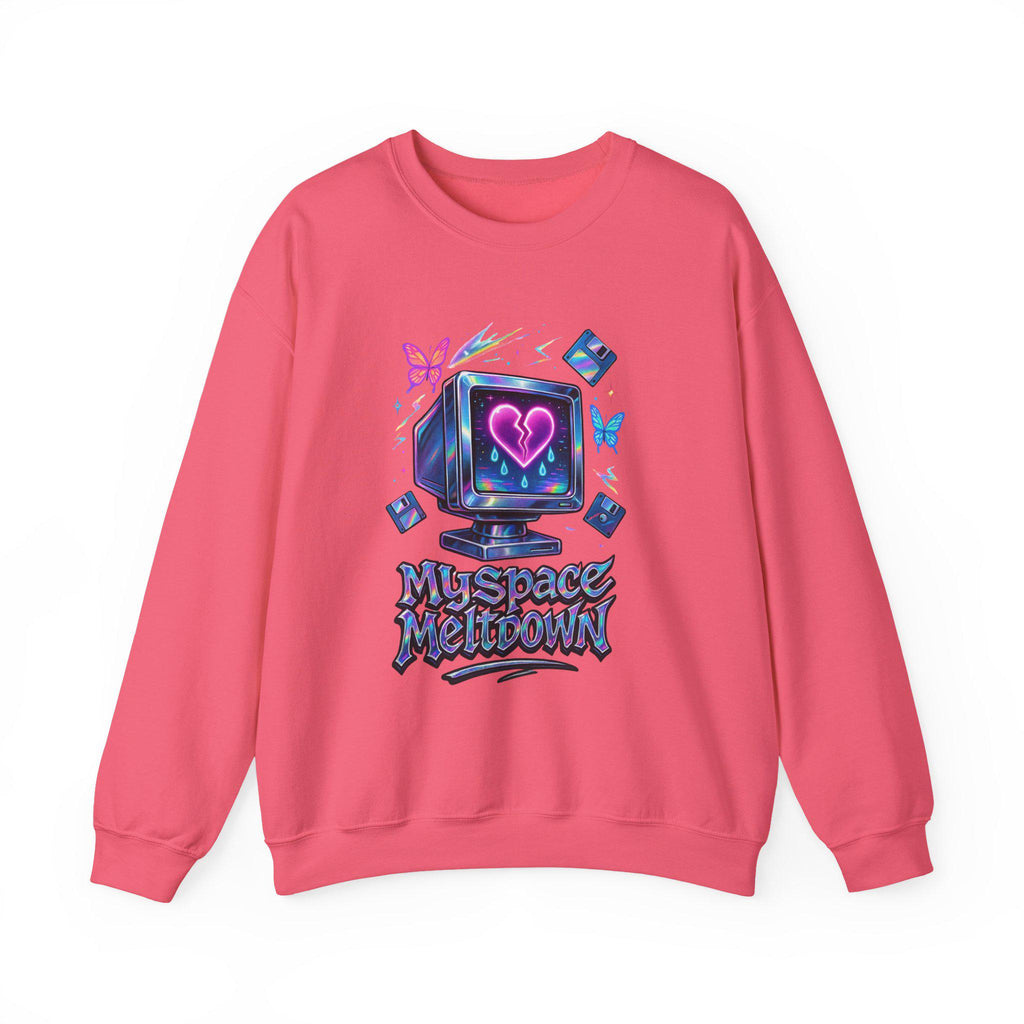 Vintage '90s Myspace Meltdown Sweatshirt: Retro Tech Geek Pullover