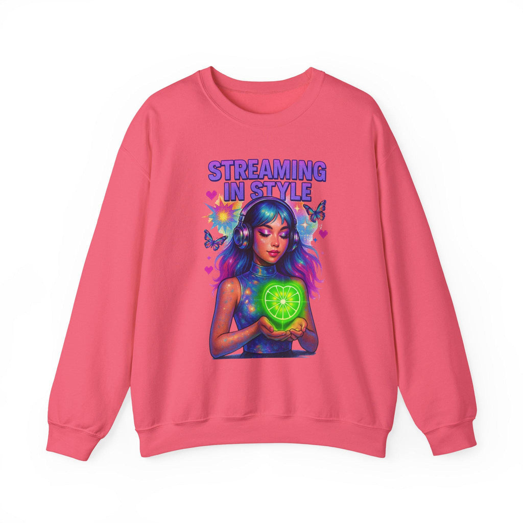Retro Limewire Heart Crewneck: Retro Music Lover Pullover Sweatshirt for millennials Street Style