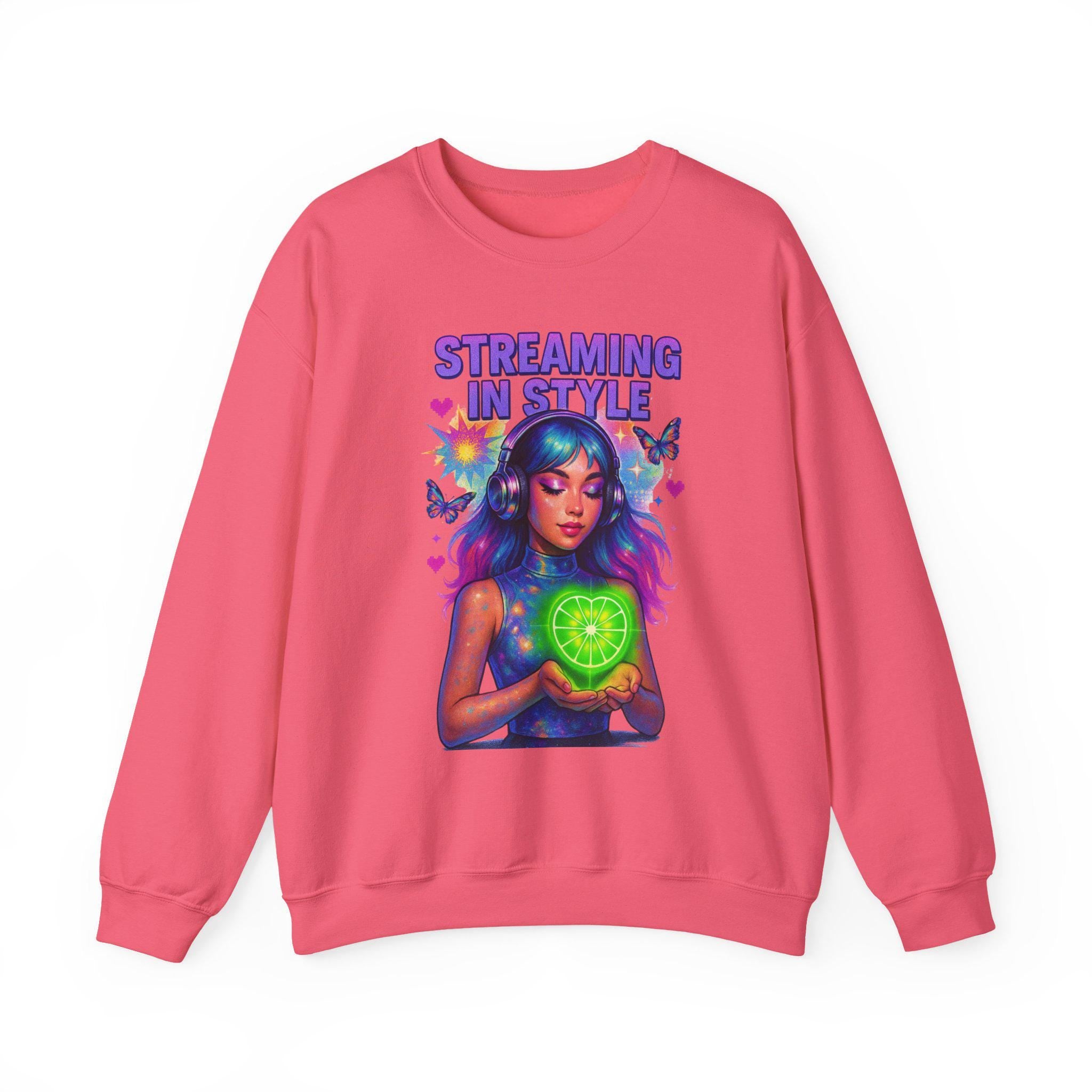 Retro Limewire Heart Crewneck: Retro Music Lover Pullover Sweatshirt for millennials Street Style