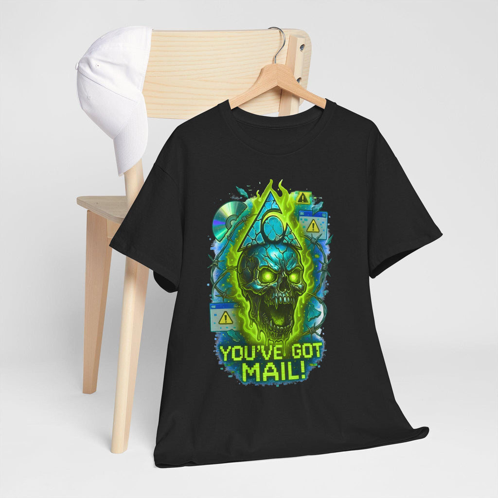 Retro Skull Mail Graphic Tee - Unisex Cotton T-Shirt, Edgy Pop Culture Fashion Gift