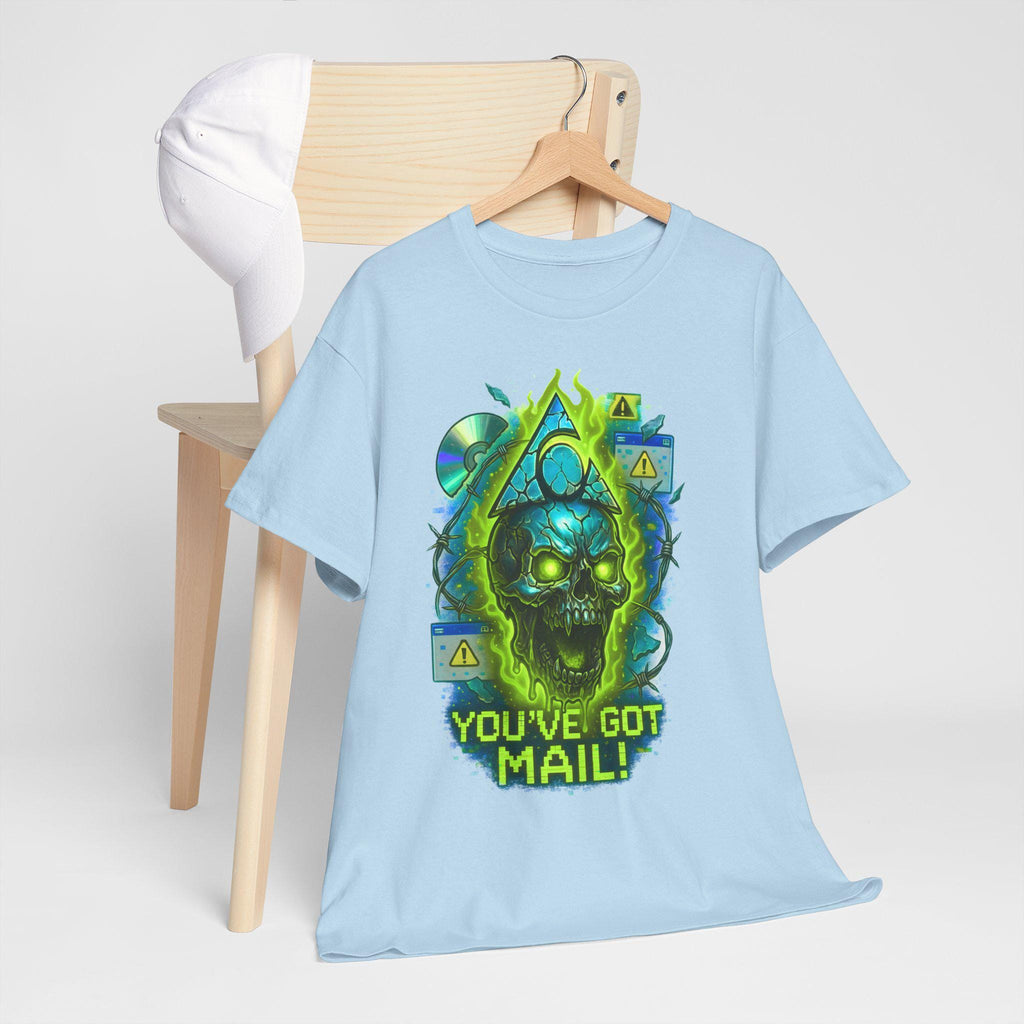 Retro Skull Mail Graphic Tee - Unisex Cotton T-Shirt, Edgy Pop Culture Fashion Gift