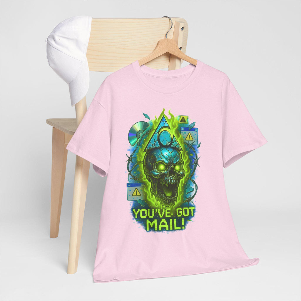 Retro Skull Mail Graphic Tee - Unisex Cotton T-Shirt, Edgy Pop Culture Fashion Gift