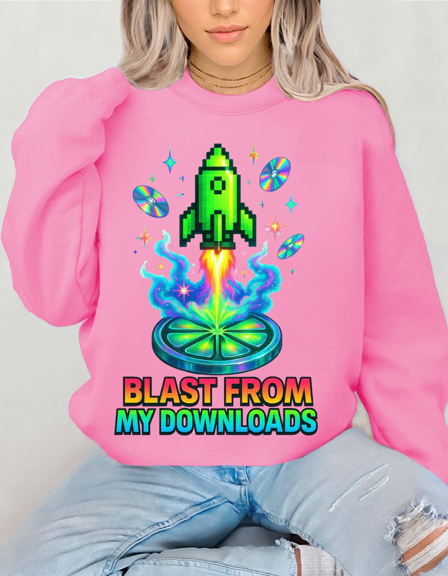 90s Rocket Graphic Sweatshirt: Retro Music Lover Pullover
