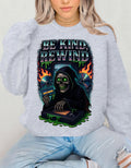 Retro 'Be Kind Rewind' Halloween Sweatshirt: Creepy Vintage Pullover