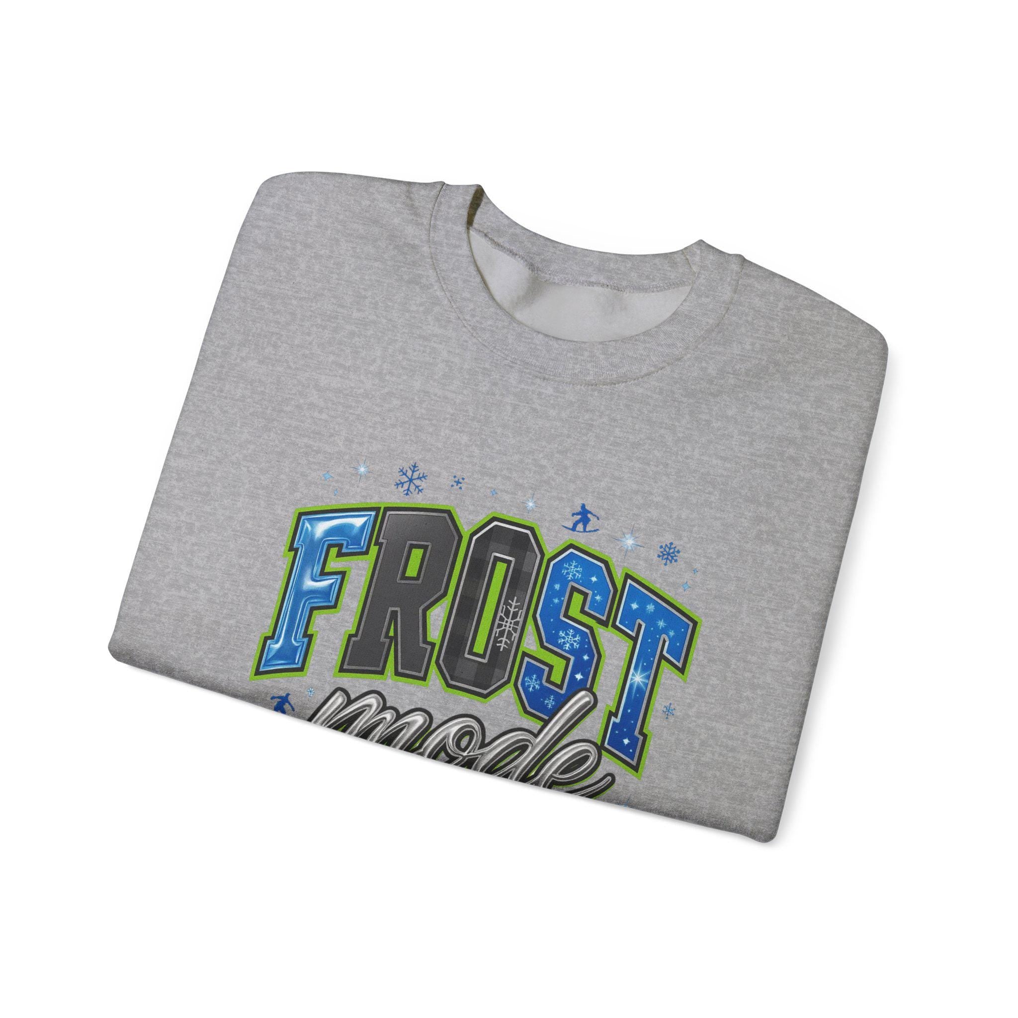 Unisex Frost Mode Sweatshirt: Cozy Winter Holiday Crewneck for Casual Outdoor Wear & Festive Gifts