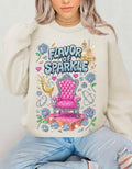 Sparkle Flavor Cozy Unisex Crewneck Sweatshirt - Holiday Casual Fashion Gift