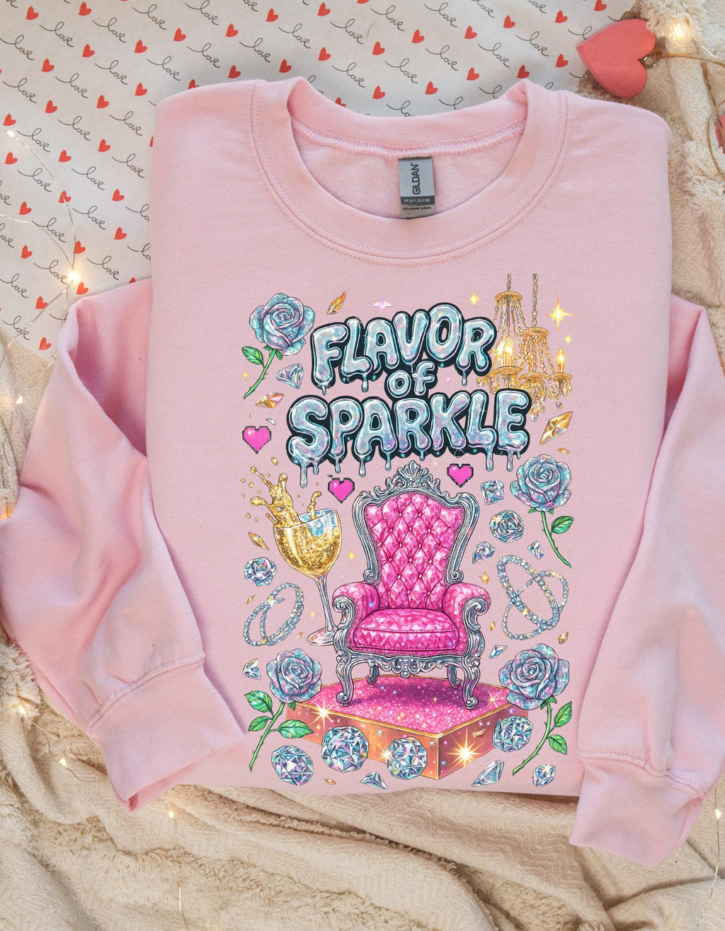 Sparkle Flavor Cozy Unisex Crewneck Sweatshirt - Holiday Casual Fashion Gift