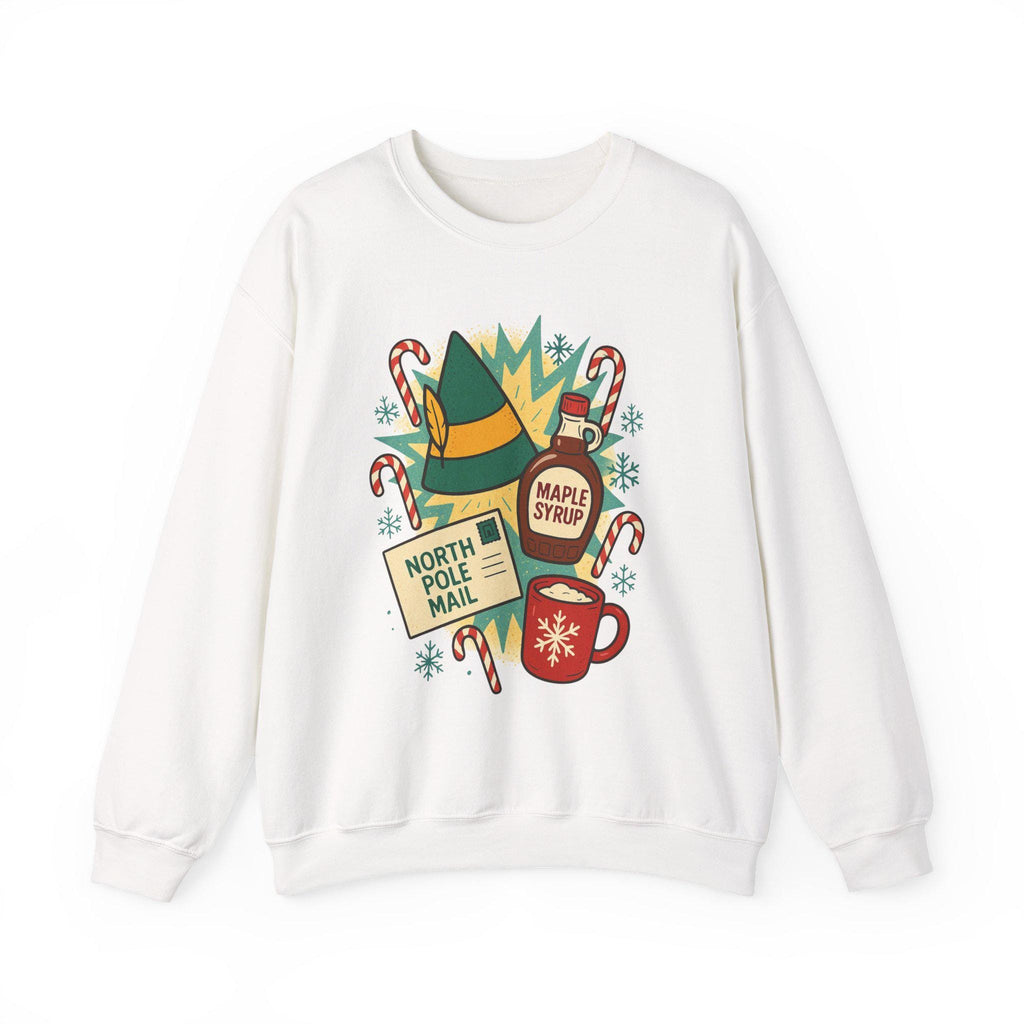Elf Maple Syrup Crewneck Sweatshirt - Holiday Winter Apparel