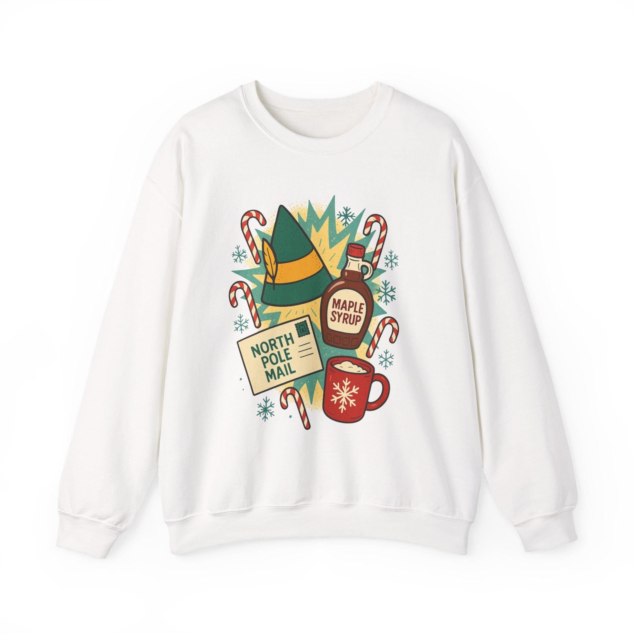 Elf Maple Syrup Crewneck Sweatshirt - Holiday Winter Apparel