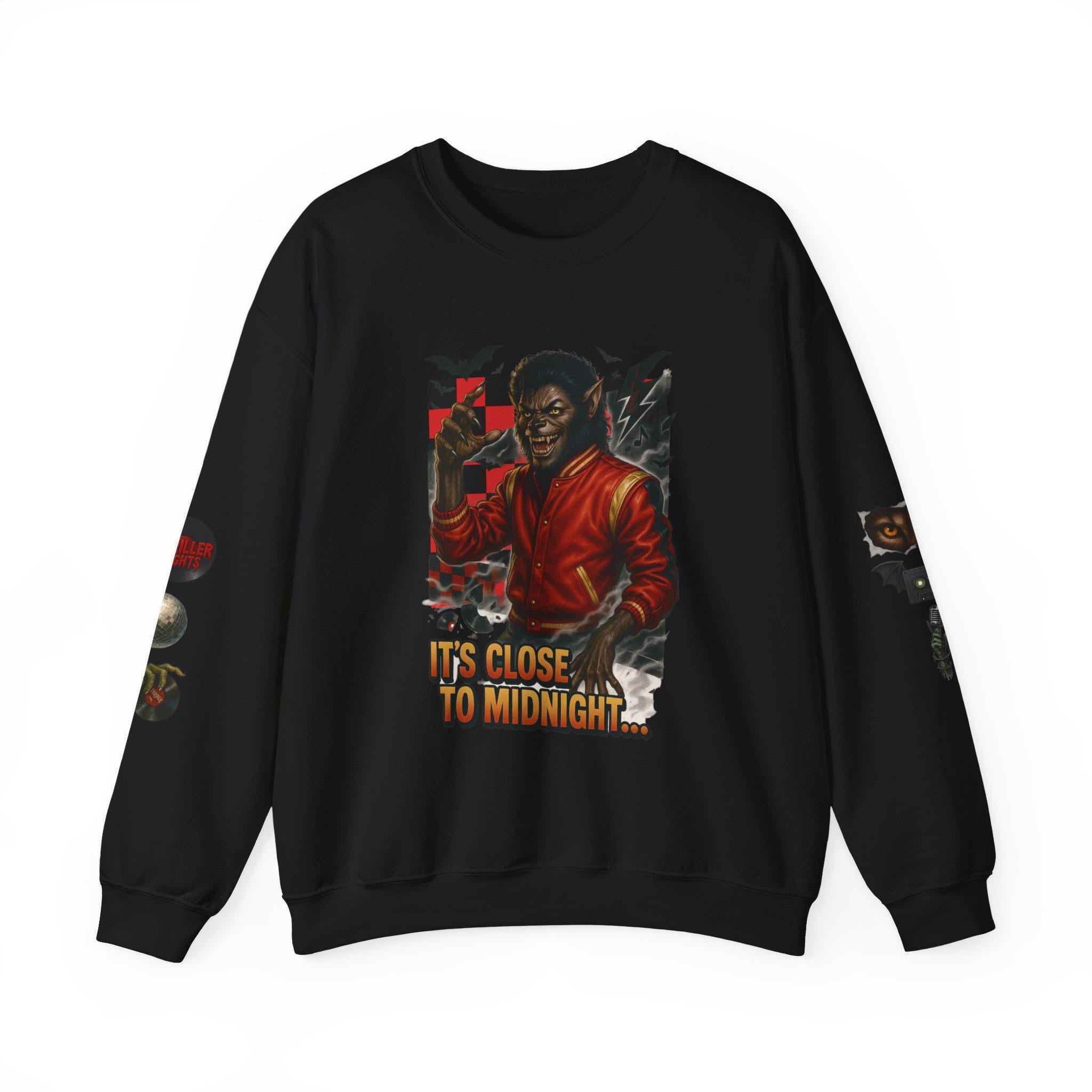 Retro Werewolf Sweatshirt: 80s Music Icon Thrills Crewneck