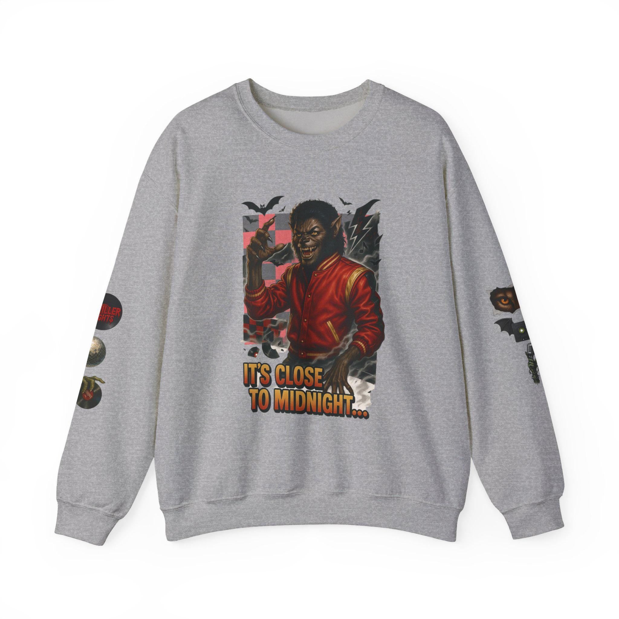Retro Werewolf Sweatshirt: 80s Music Icon Thrills Crewneck