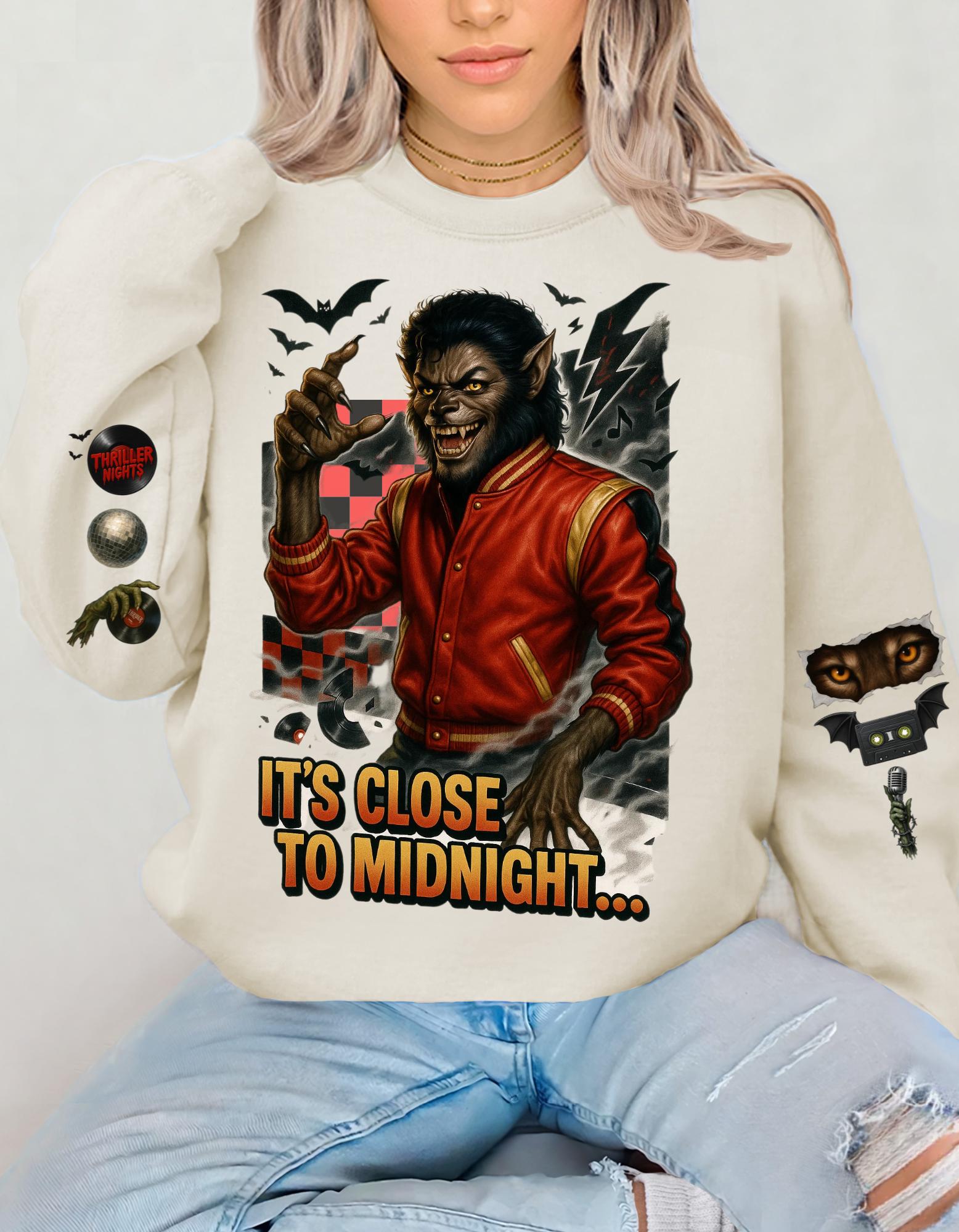 Retro Werewolf Sweatshirt: 80s Music Icon Thrills Crewneck