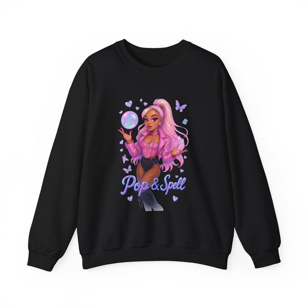 Pop & Spell Graphic Crewneck: Unisex Cozy Pullover Sweatshirt for Trendy Streetwear Enthusiasts