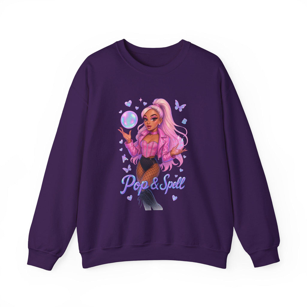 Pop & Spell Graphic Crewneck: Unisex Cozy Pullover Sweatshirt for Trendy Streetwear Enthusiasts