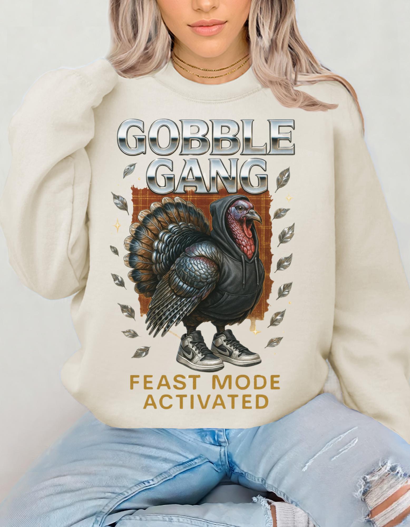 Thanksgiving Turkey Sneaker Sweatshirt: Retro Y2K Holiday Top