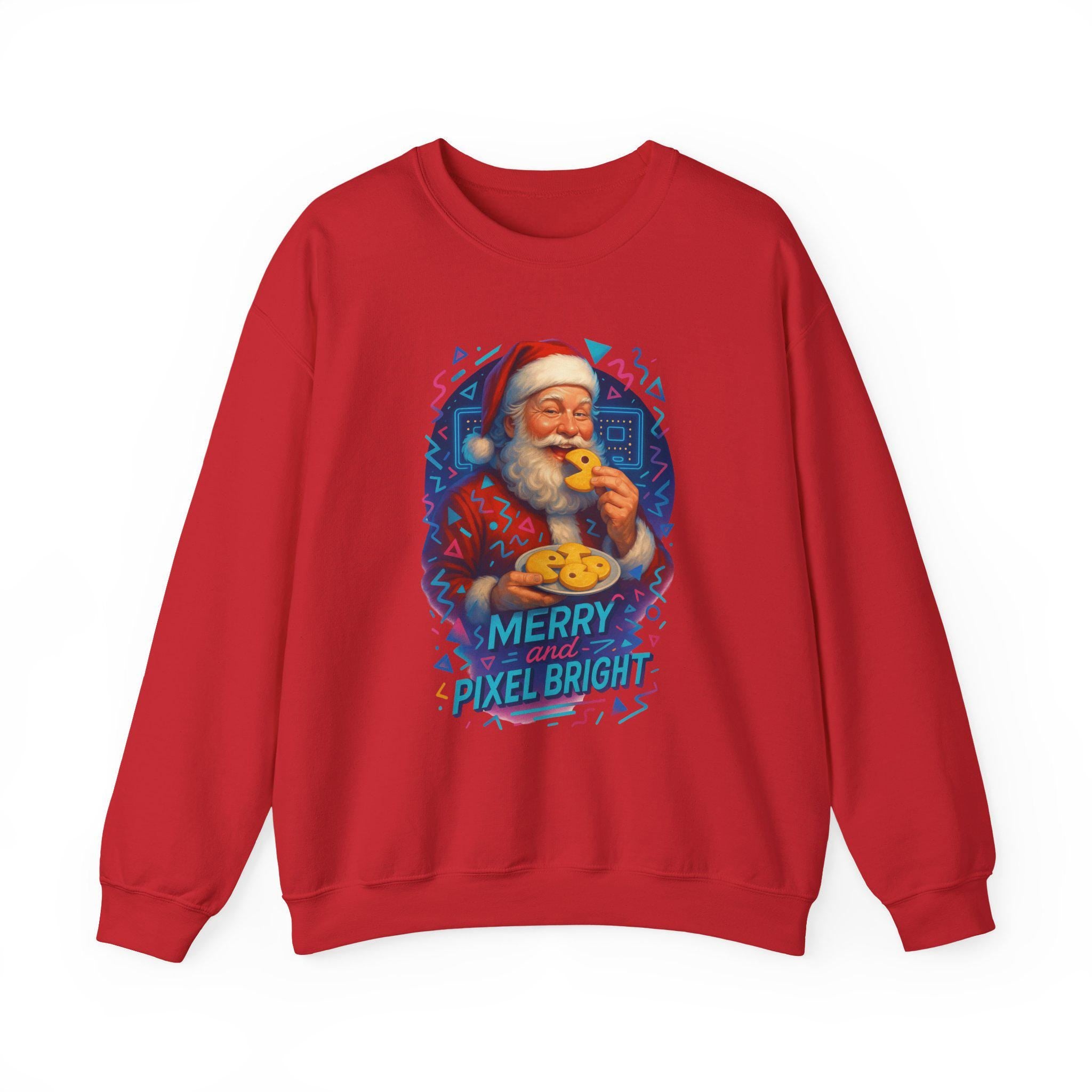 Retro Santa Christmas Cookie Sweatshirt: Festive Y2K Holiday Jumper for Unisex Winter Fashion