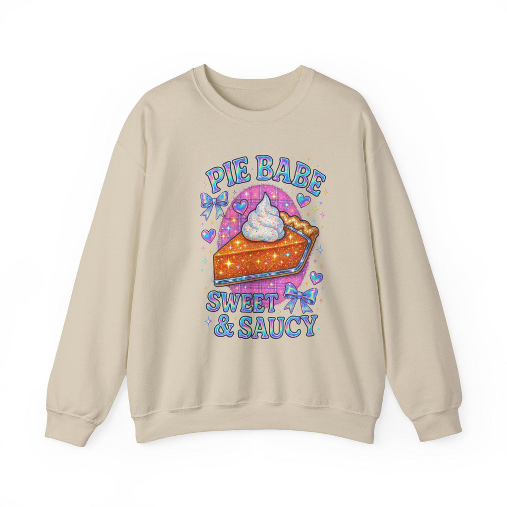 Y2K Holographic Pie Babe Sweatshirt - Retro 90s Jumper