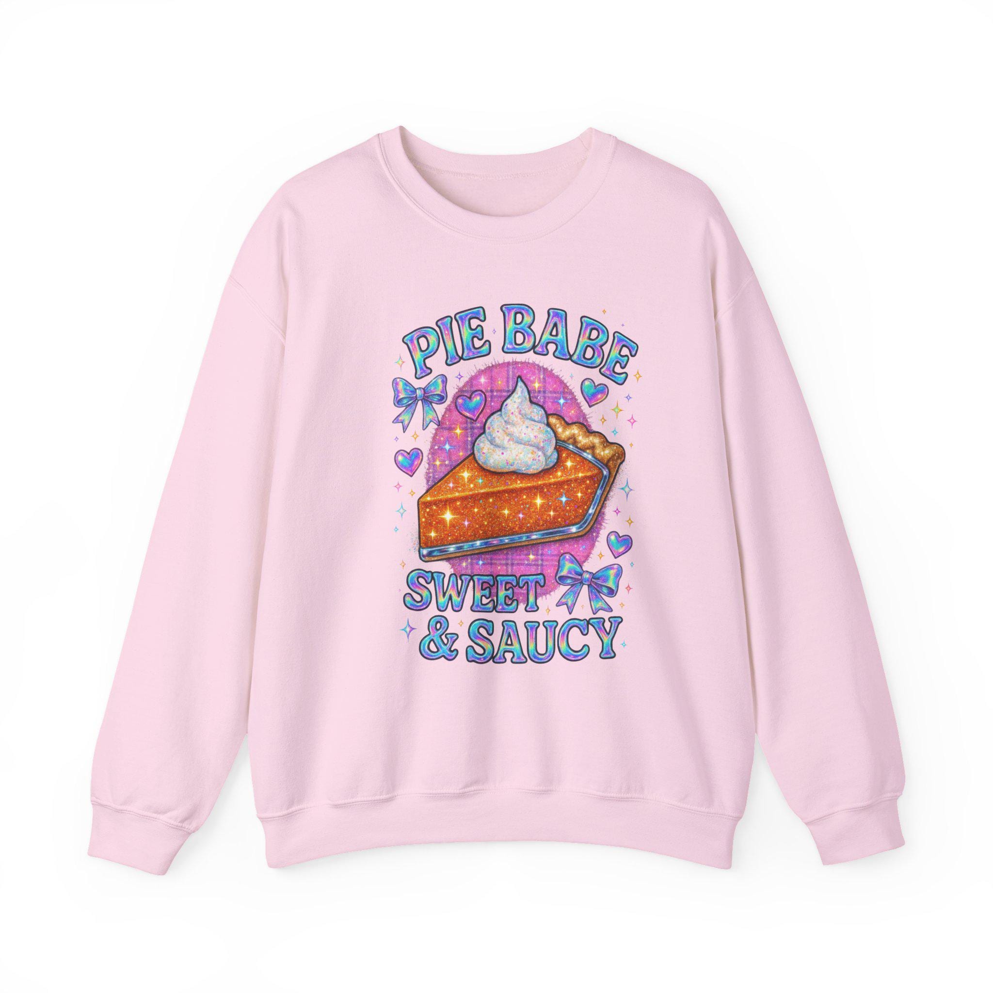 Y2K Holographic Pie Babe Sweatshirt - Retro 90s Jumper