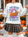Y2K Holographic Pie Babe Sweatshirt - Retro 90s Jumper
