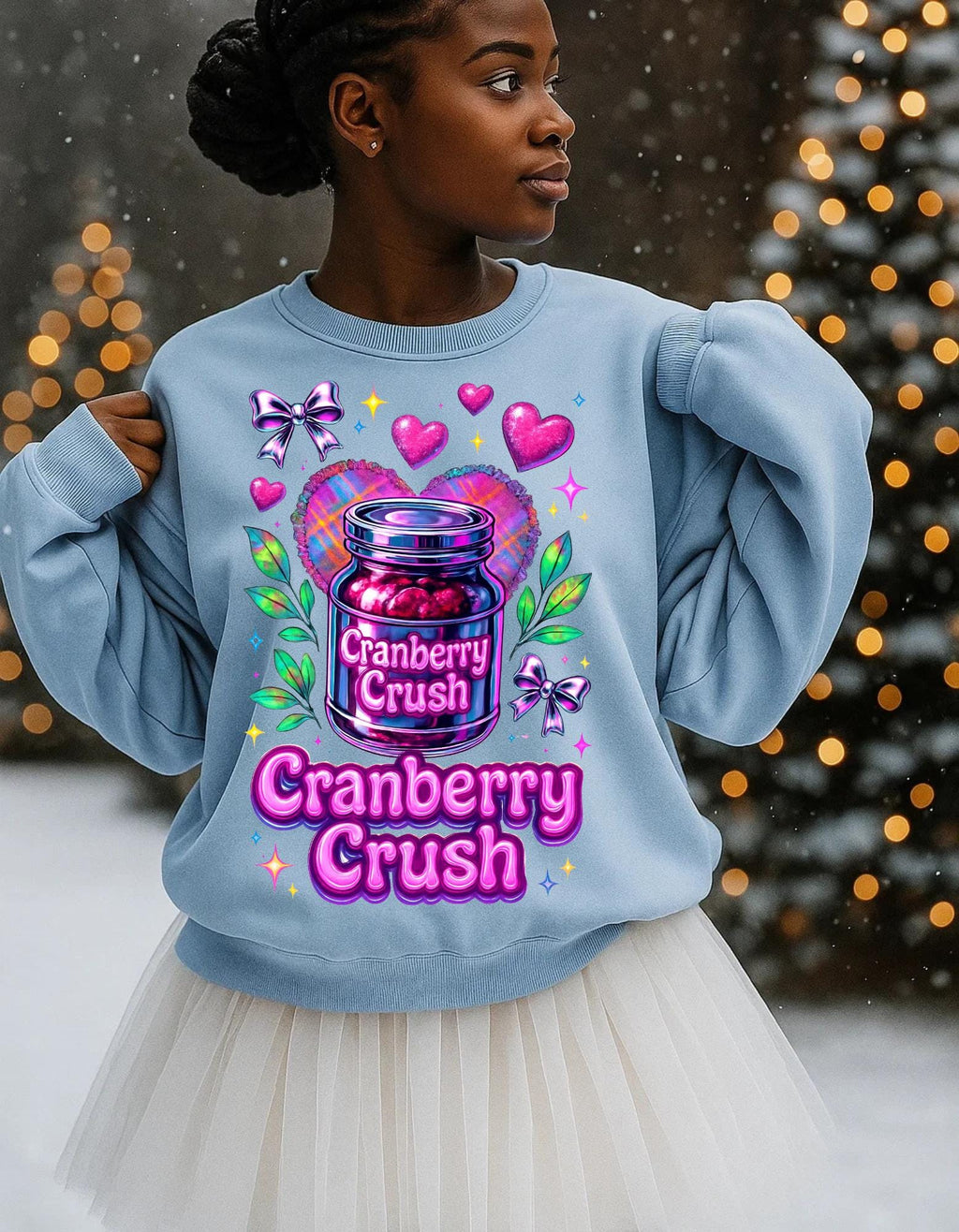 Cozy Cranberry Crush Sweatshirt: Fun Fall Crewneck Design for Casual Everyday Wear