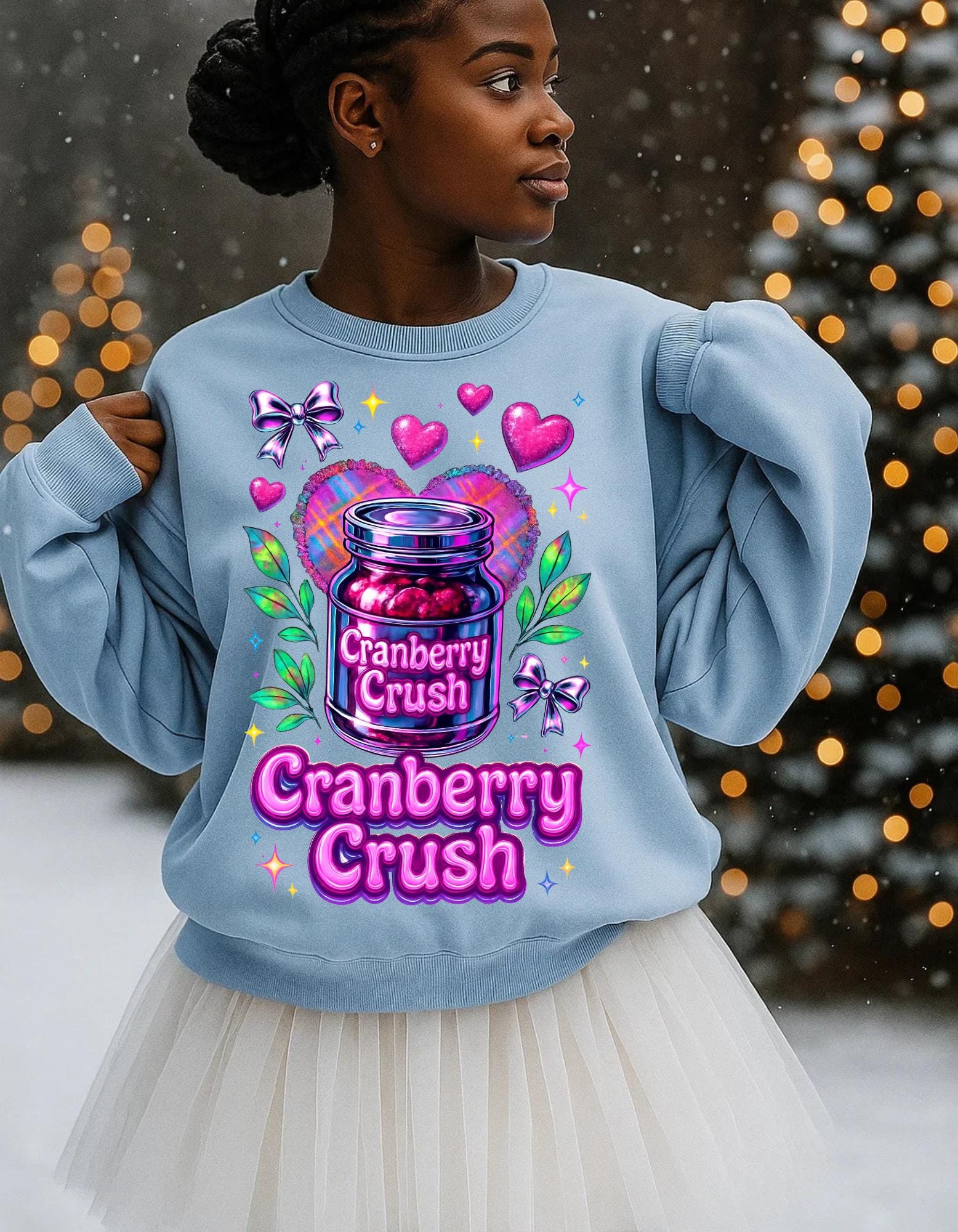 Cozy Cranberry Crush Sweatshirt: Fun Fall Crewneck Design for Casual Everyday Wear