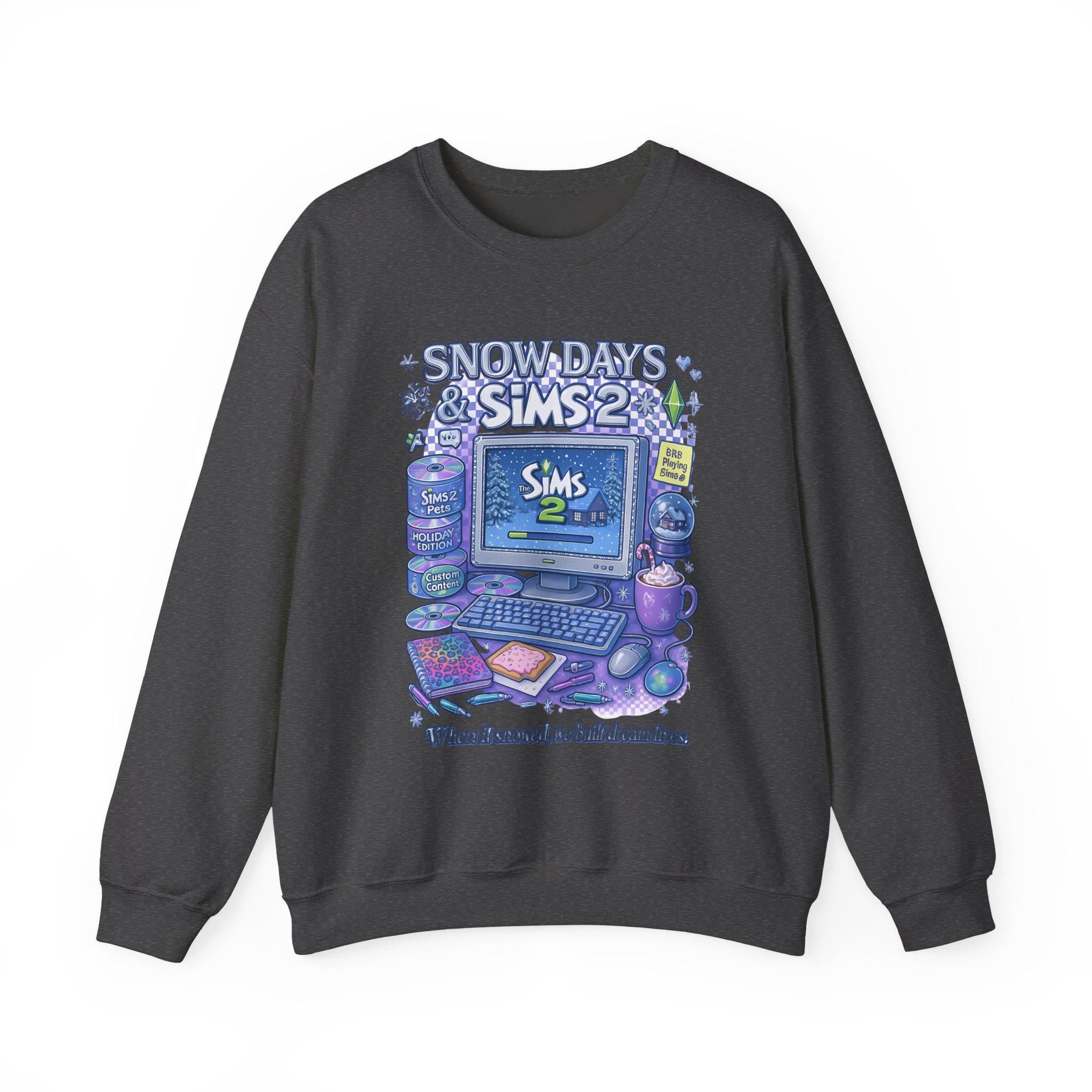 Y2K Life Simulation Gamer Sweatshirt | Retro simulation Crewneck