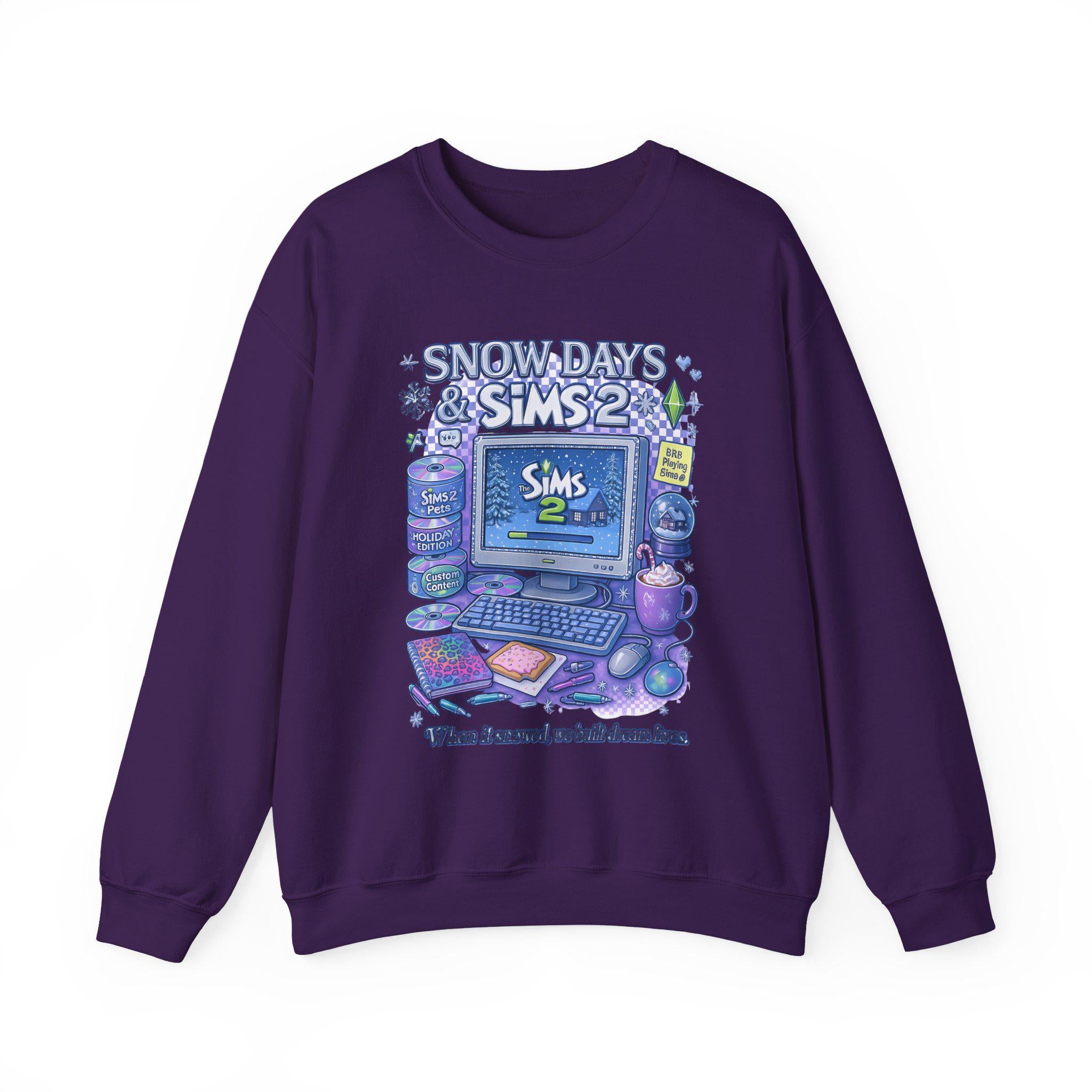 Y2K Life Simulation Gamer Sweatshirt | Retro simulation Crewneck