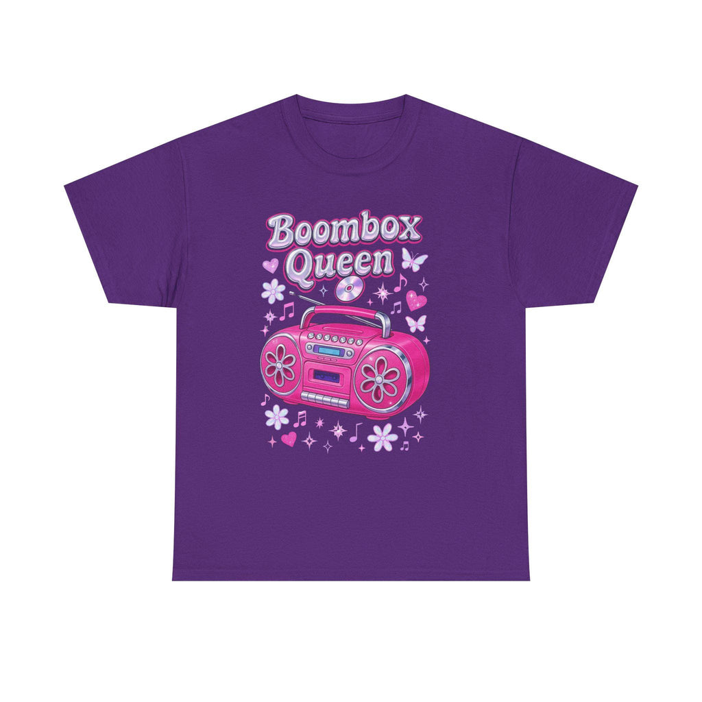 90s Boombox Queen T-Shirt: Vintage Floral Graphic, Retro Hip Hop Style