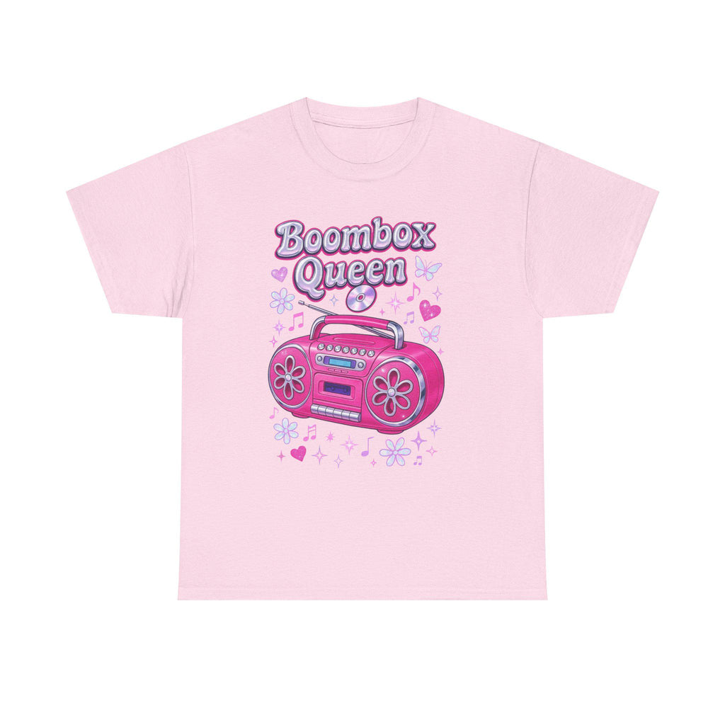90s Boombox Queen T-Shirt: Vintage Floral Graphic, Retro Hip Hop Style