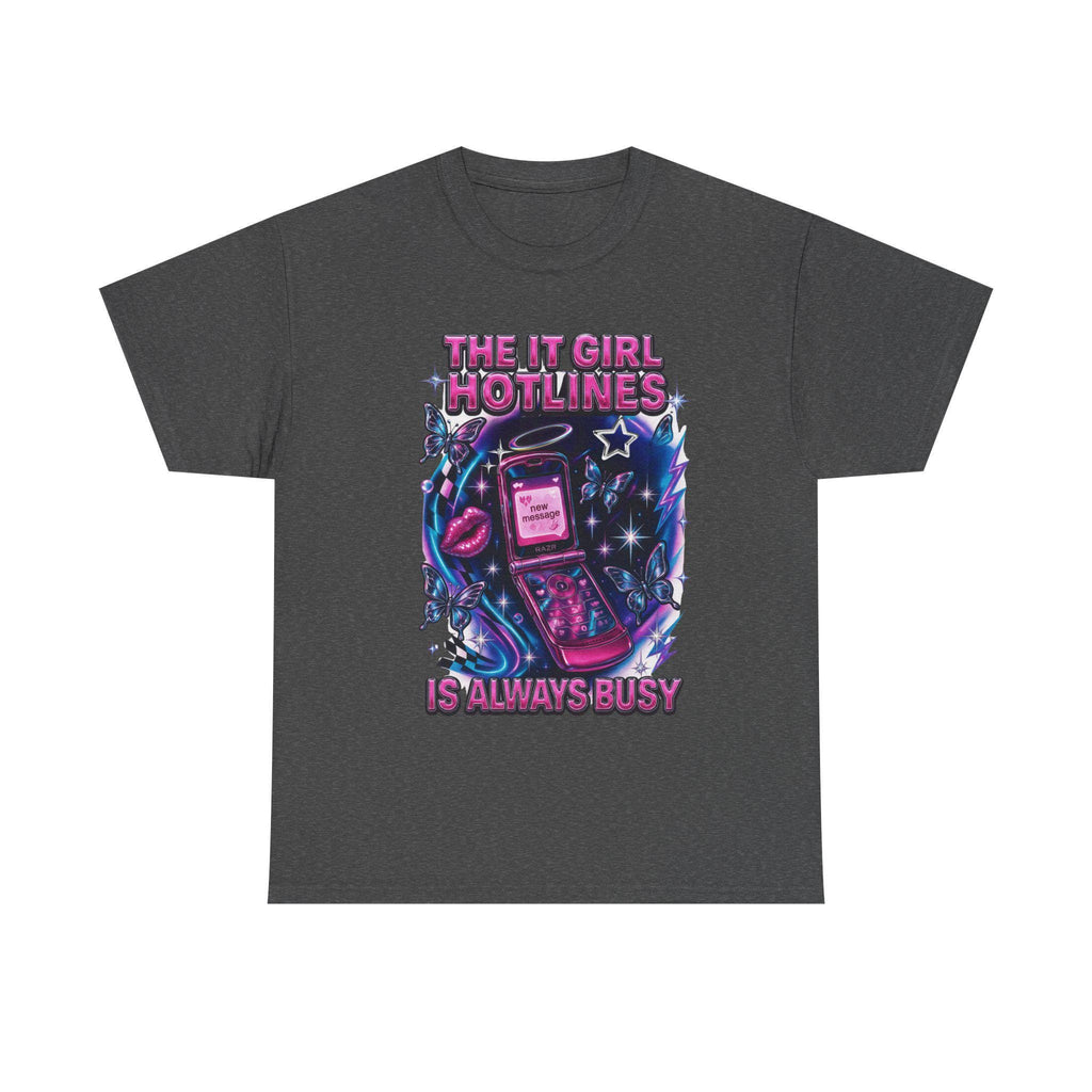 Y2K It Girl Hotline Tee - Retro 90s Graphic Print
