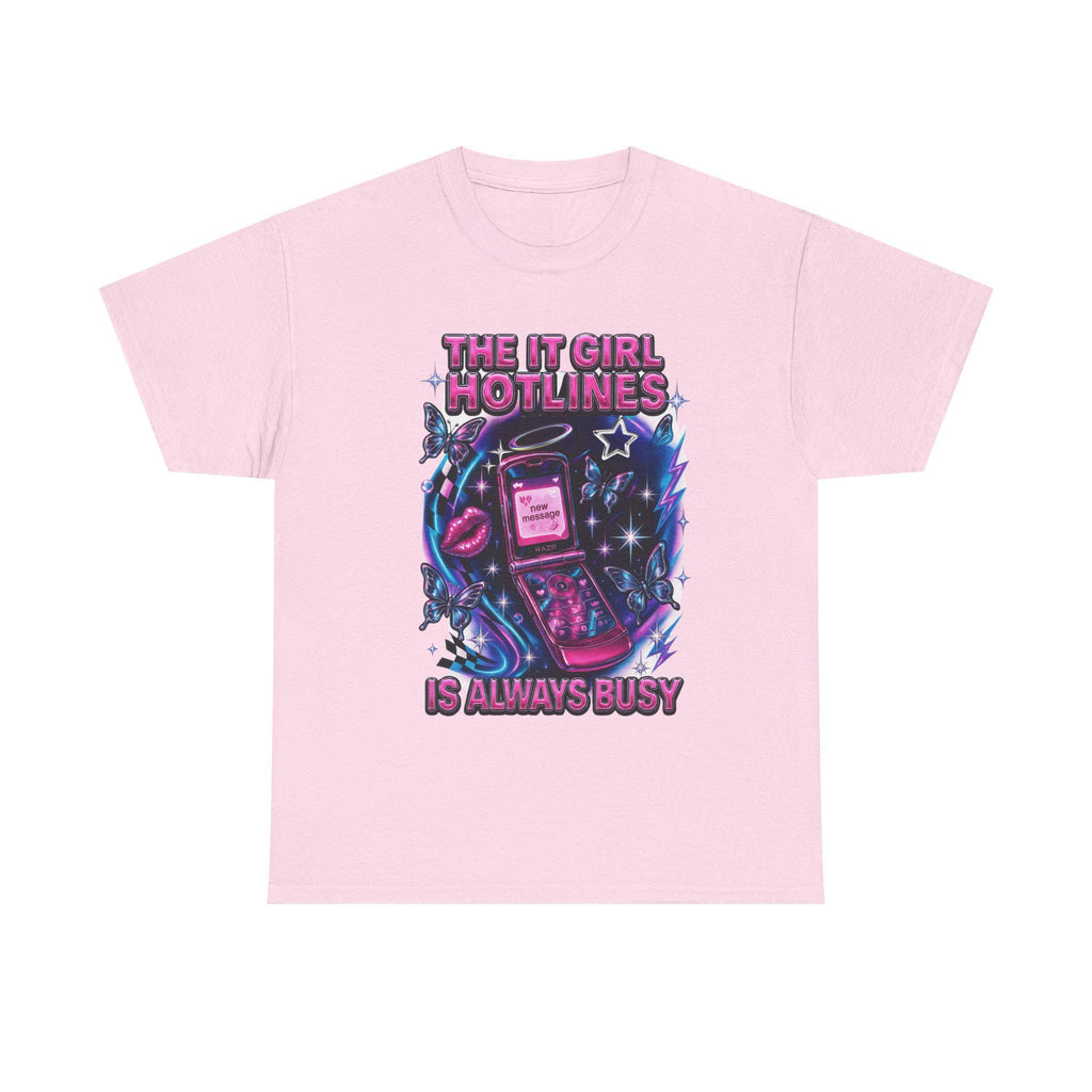 Y2K It Girl Hotline Tee - Retro 90s Graphic Print